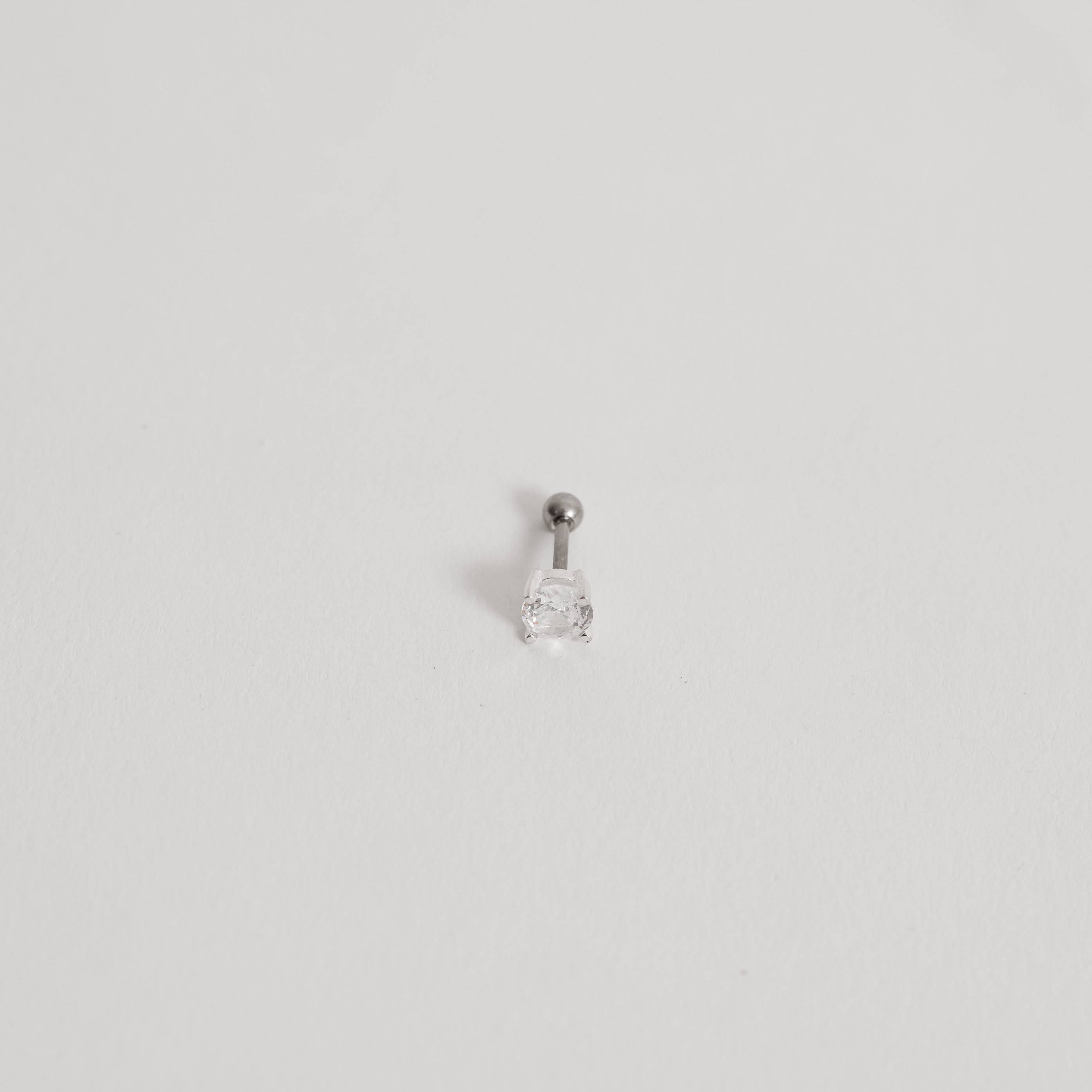 Piercing haste zircônia redonda 5mm