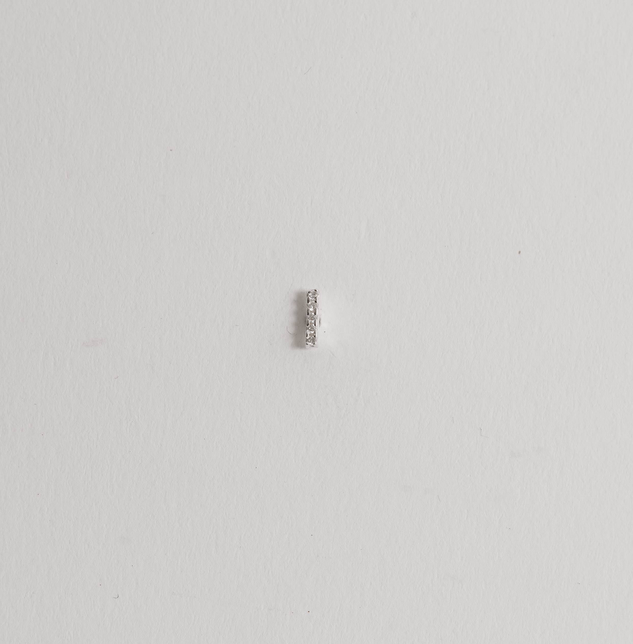 Piercing haste palito cravejado 6mm