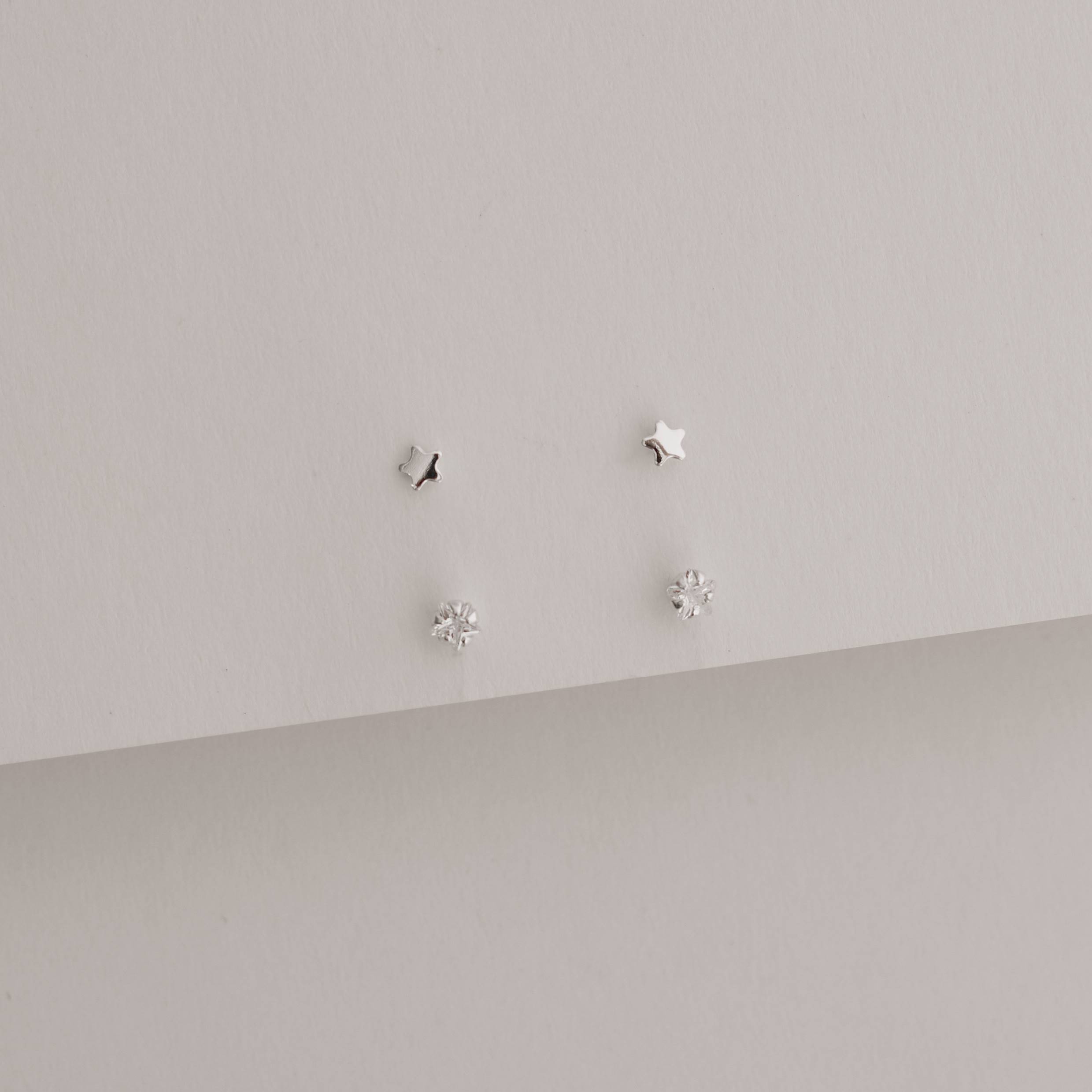 Dupla estrela lisa e zircônia estrela 3mm