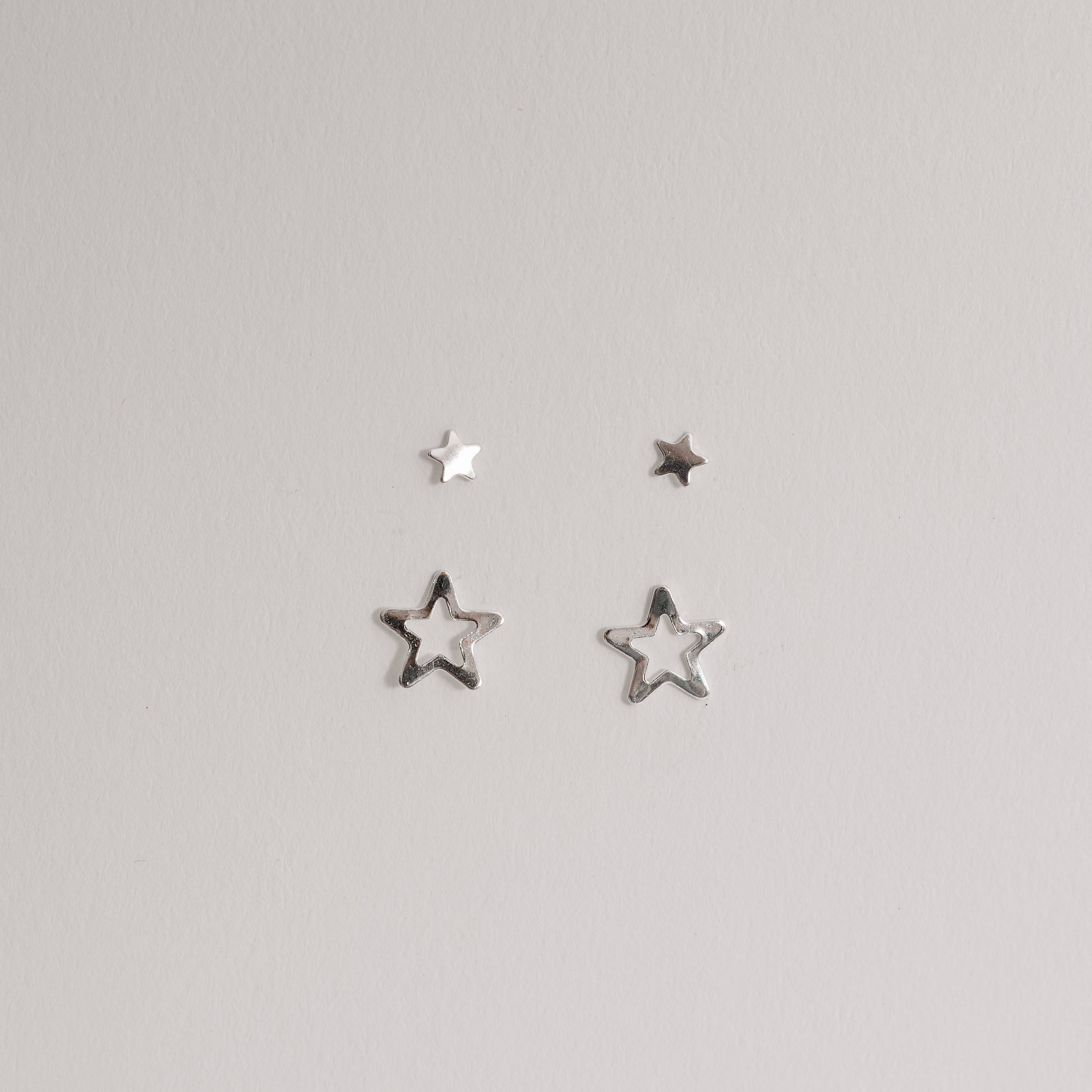 Dupla estrela 4mm e estrela vazada 8mm