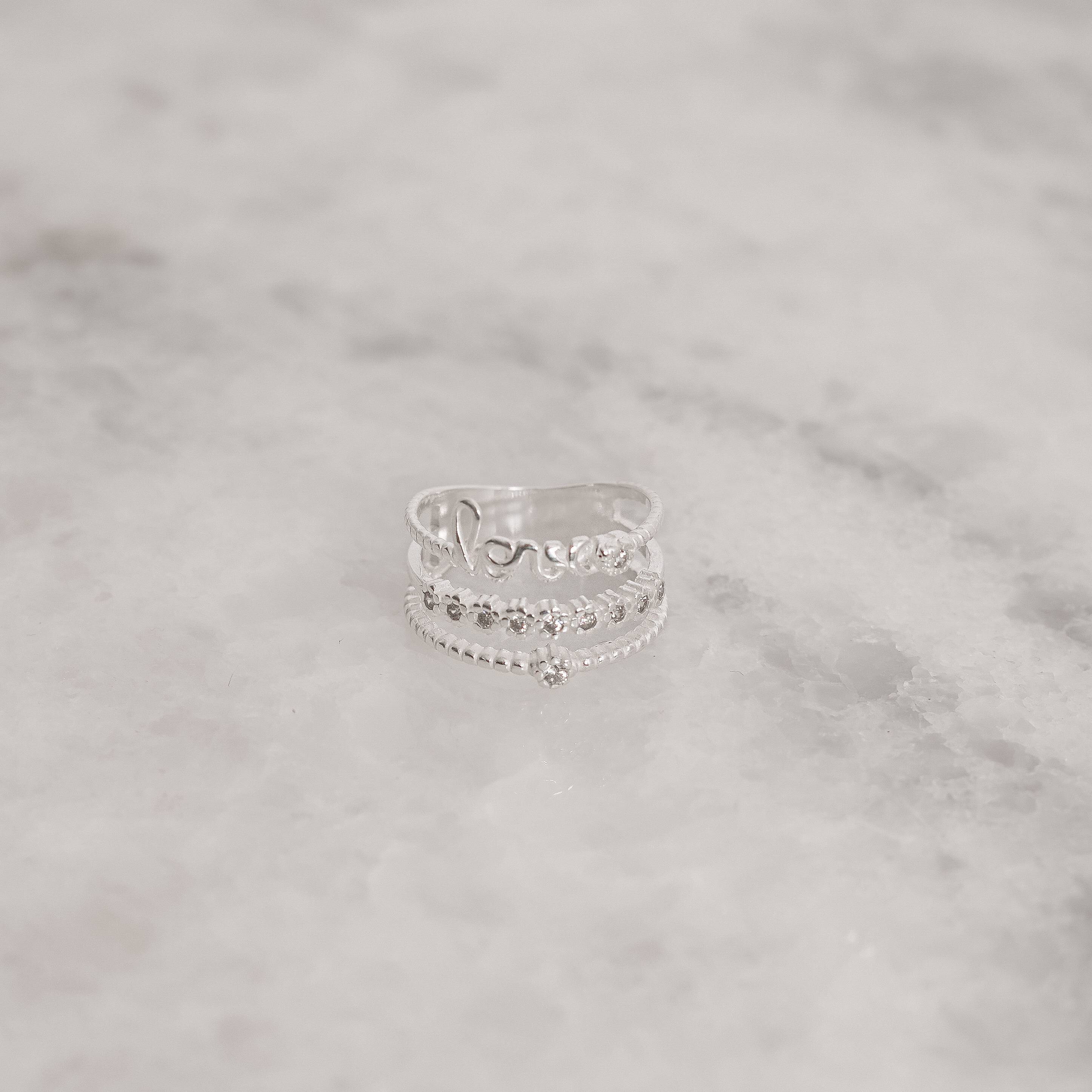 Imagem Anel triplo love, meia aliança e solitário