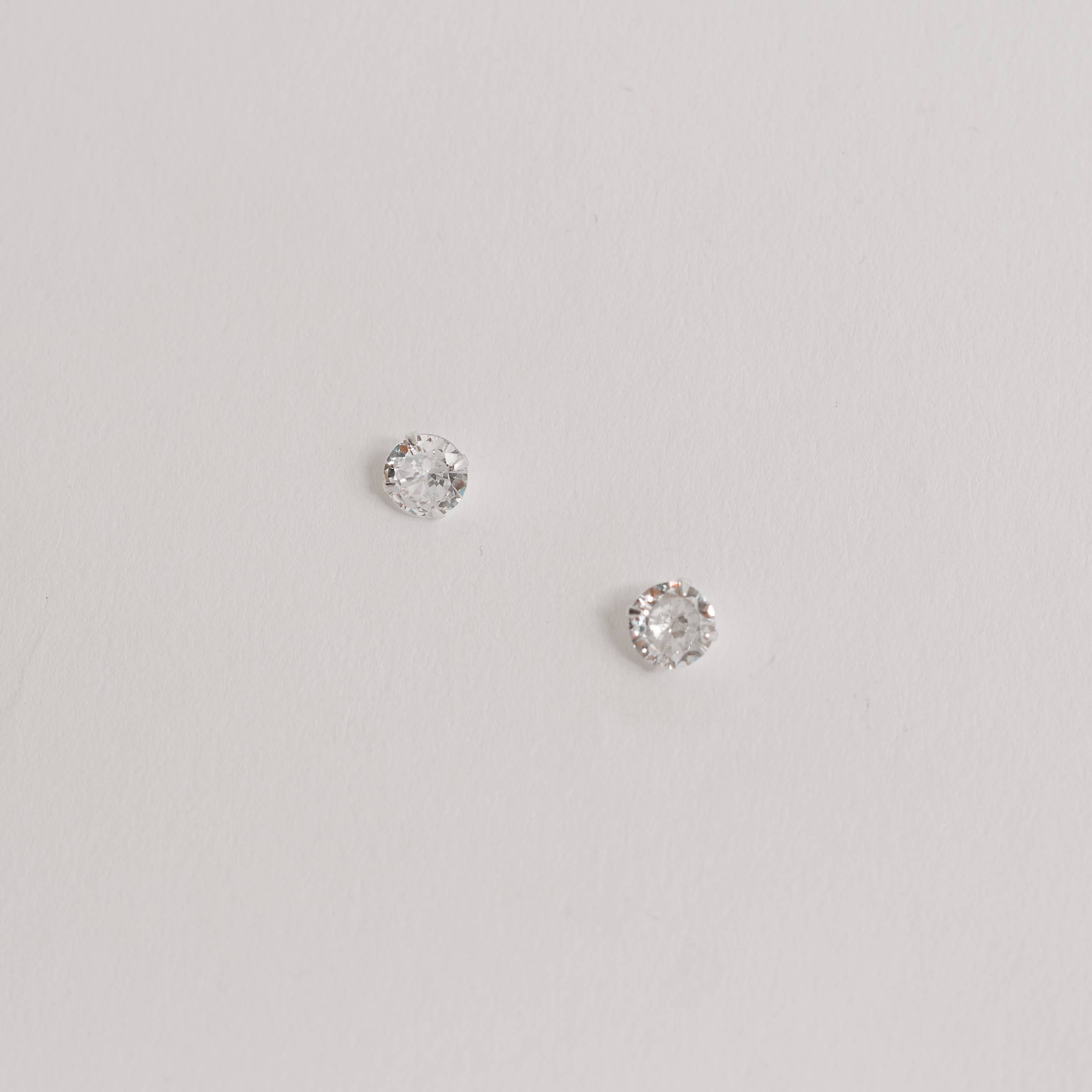 Imagem Brinco zircônia redonda cristal 6mm