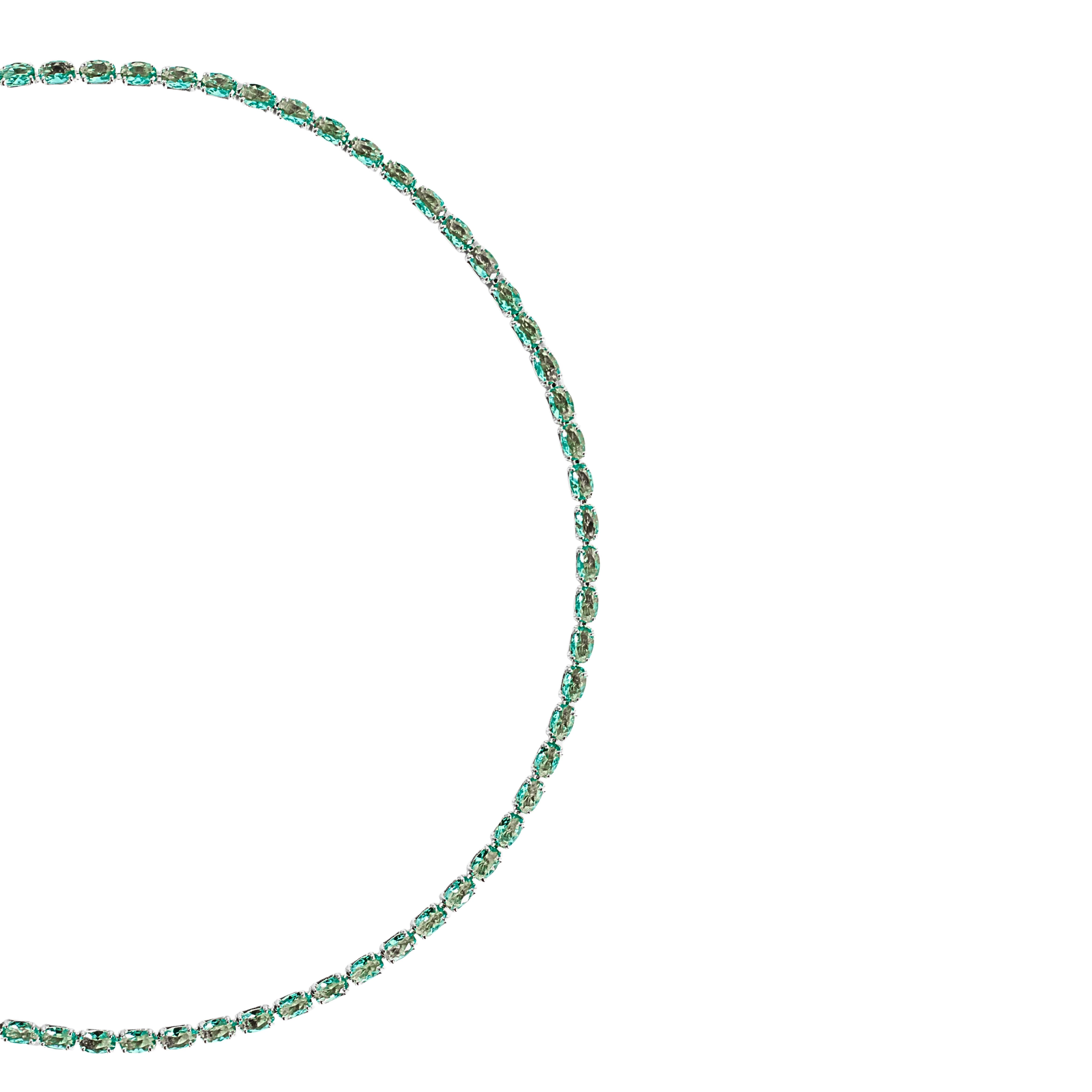 Imagem Pulseira Riviera zircônias ovais turmalina 2.1 16+4cm