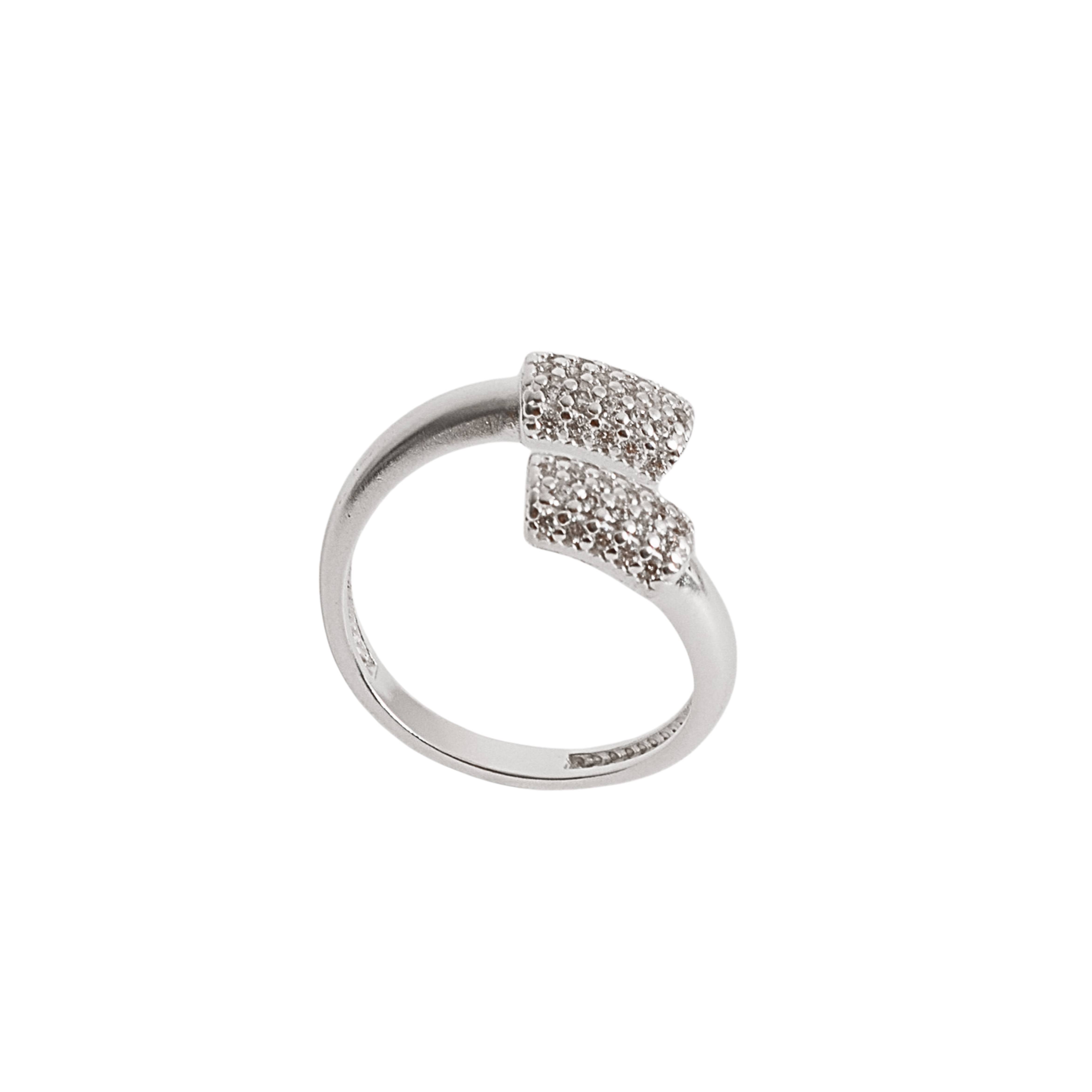 Anel pontas cravejadas regulável G