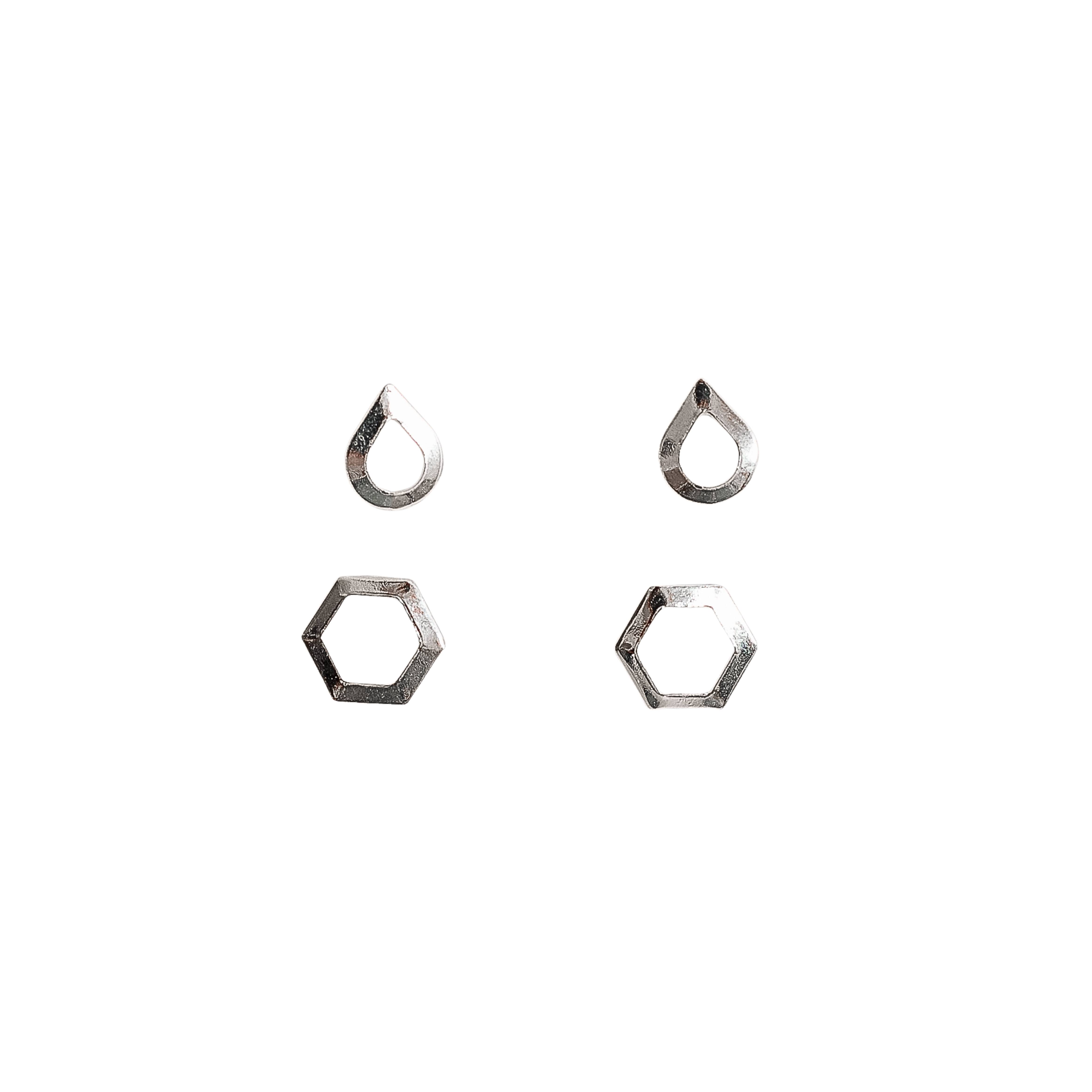 Dupla gota e hexágono vazados 6mm