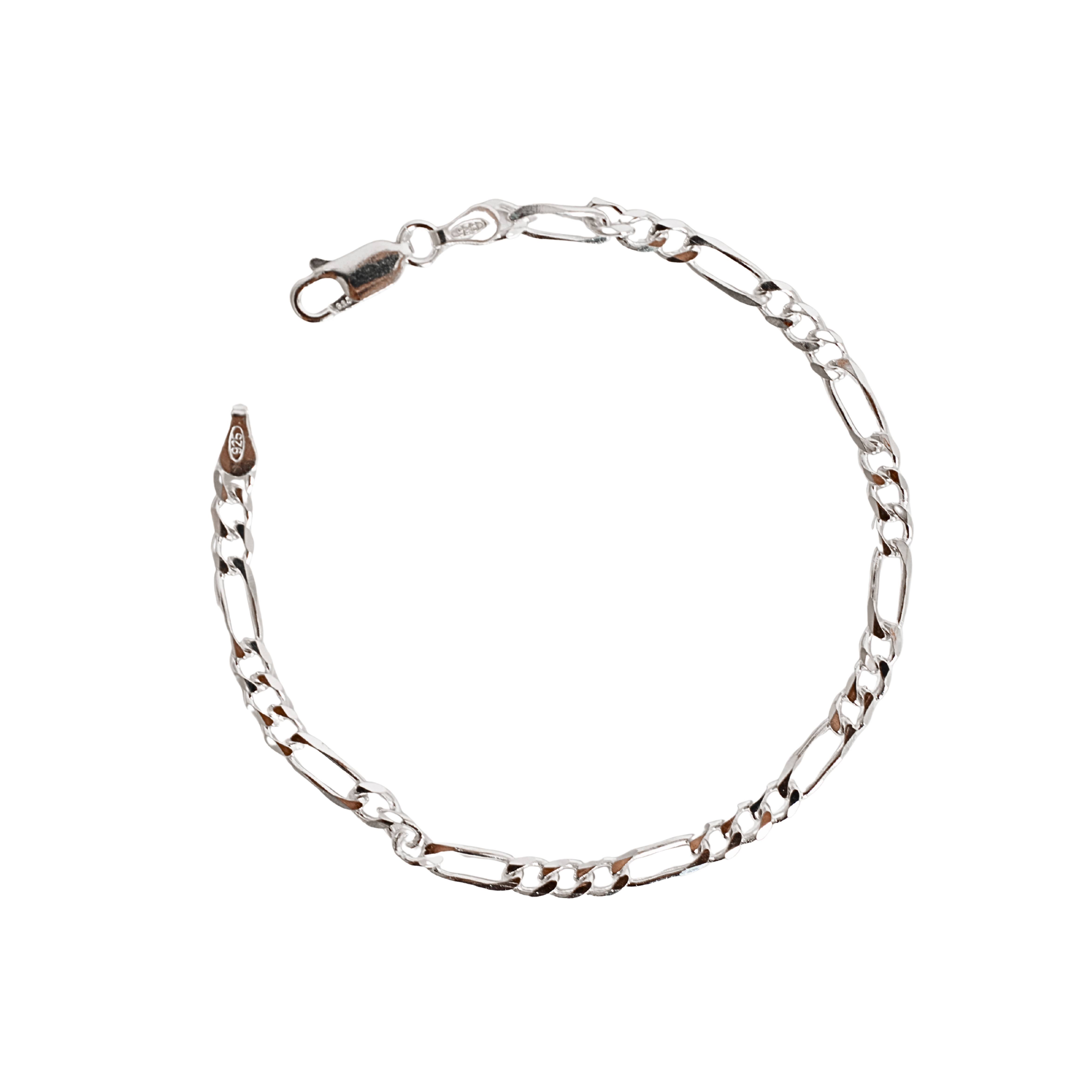 Pulseira infantil corrente 3x1 flat 3.8 17cm