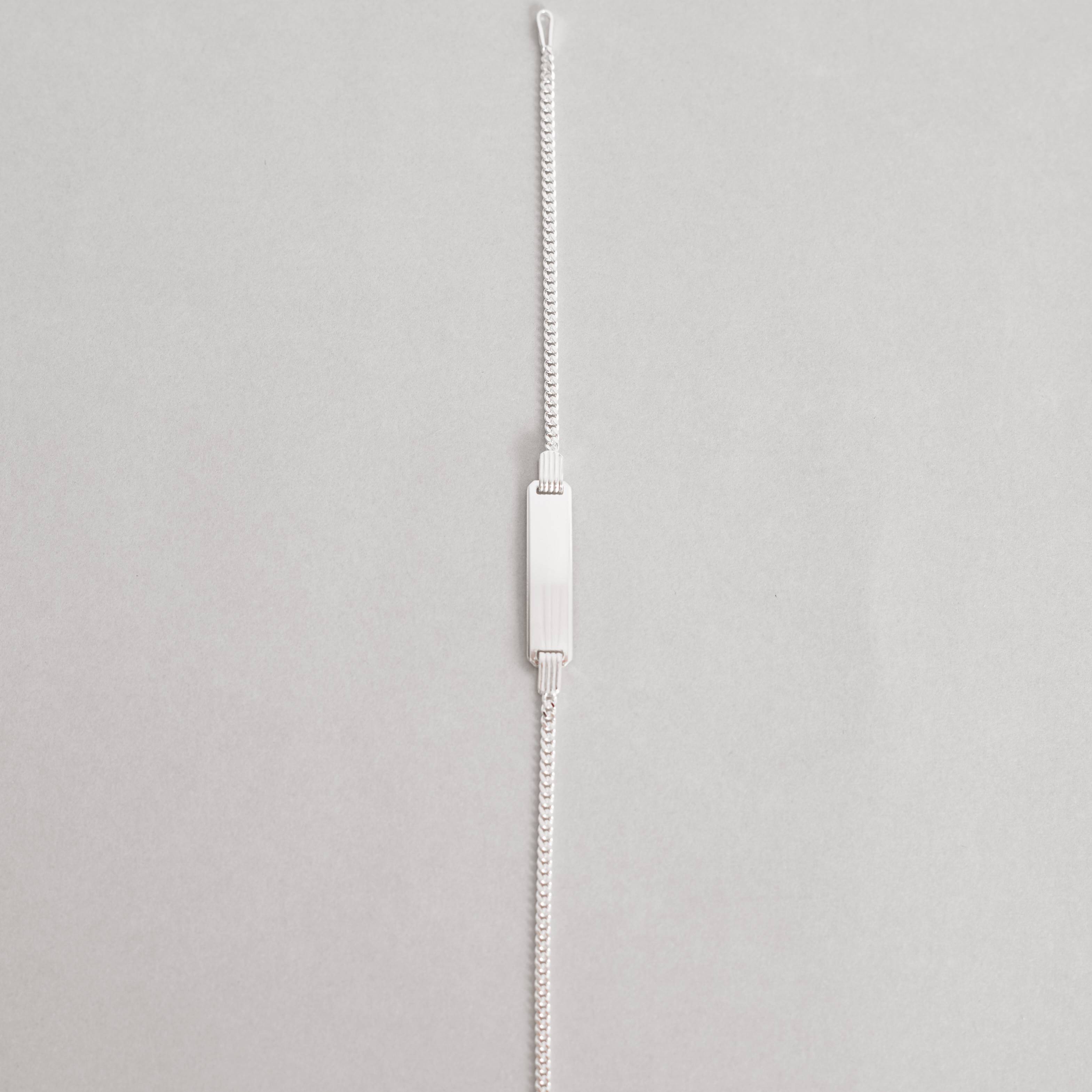 Pulseira infantil placa corrente grumet fechada