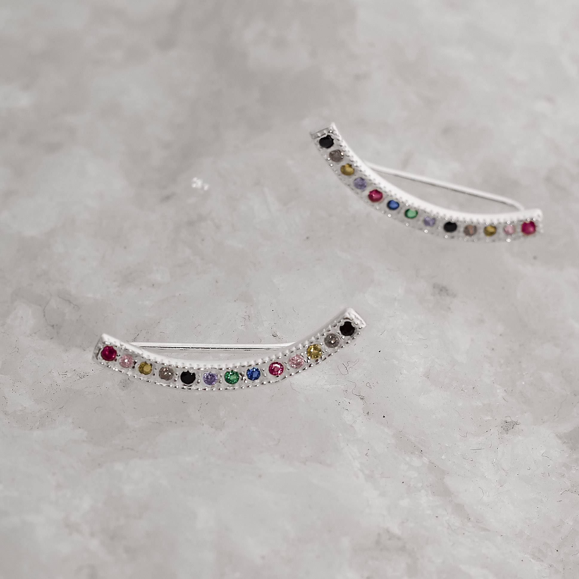 Imagem Secundária Brinco ear cuff cravejado colorido