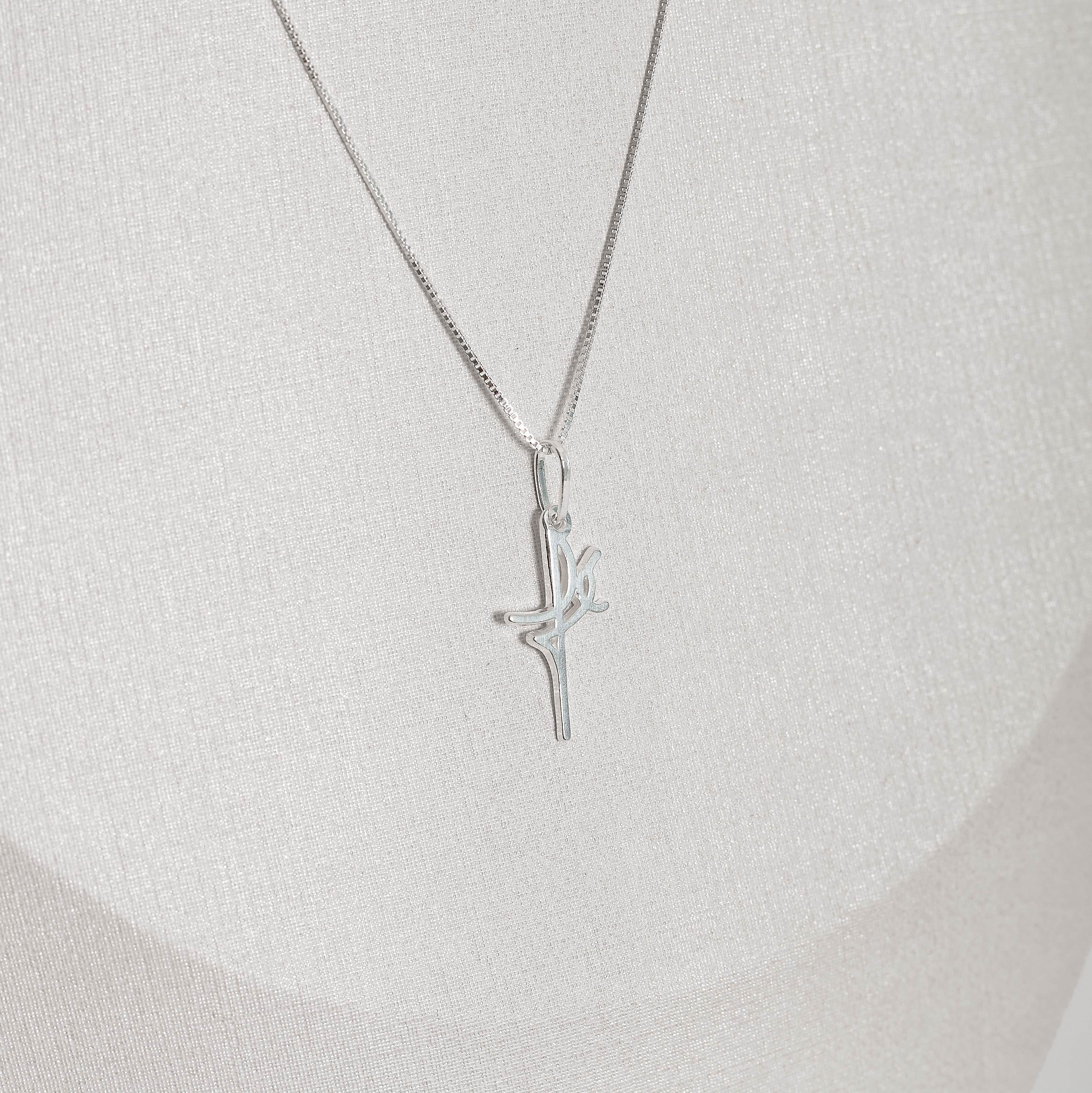 Imagem Secundária Colar pingente fé 18mm 45cm