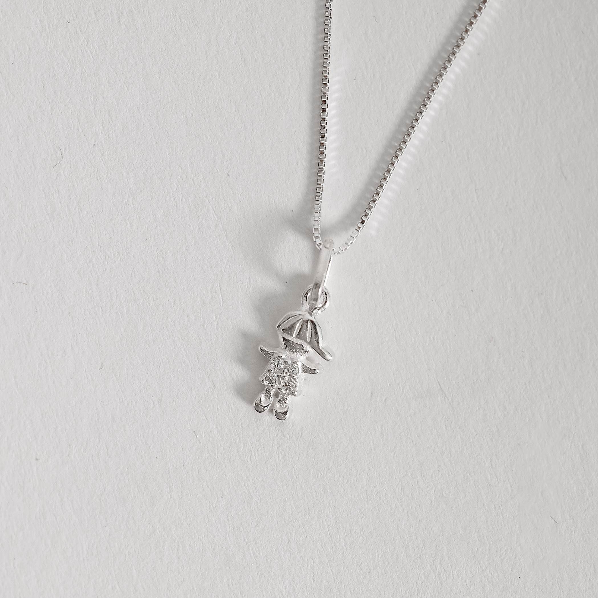 Colar pingente menino cravejado 10mm 45cm