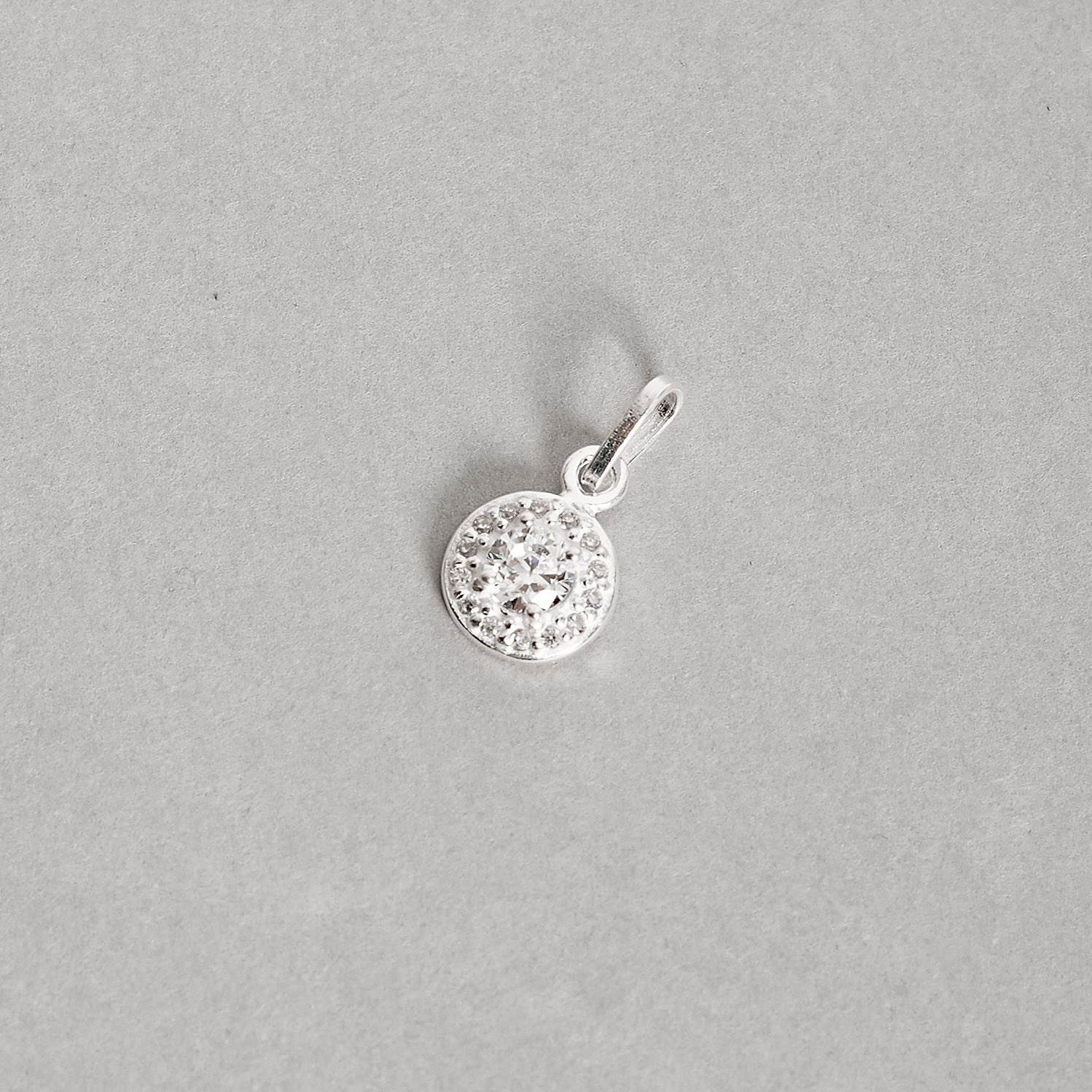 Pingente círculo cravejado 8mm