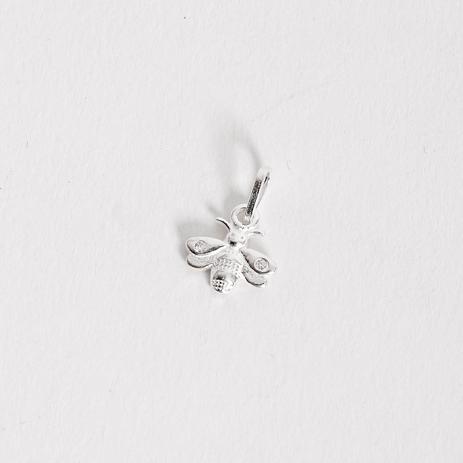 Pingente abelha detalhe zircônias 10mm