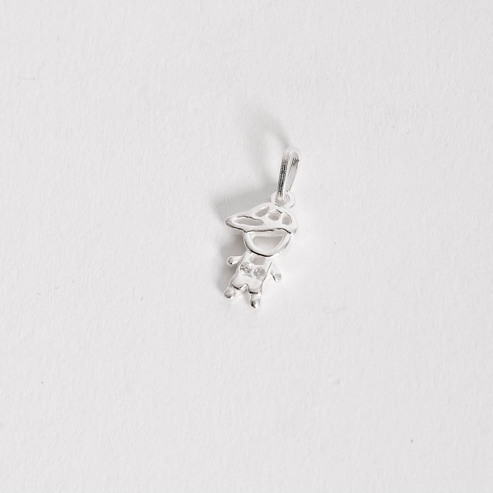 Pingente menino detalhe cravejado 11mm