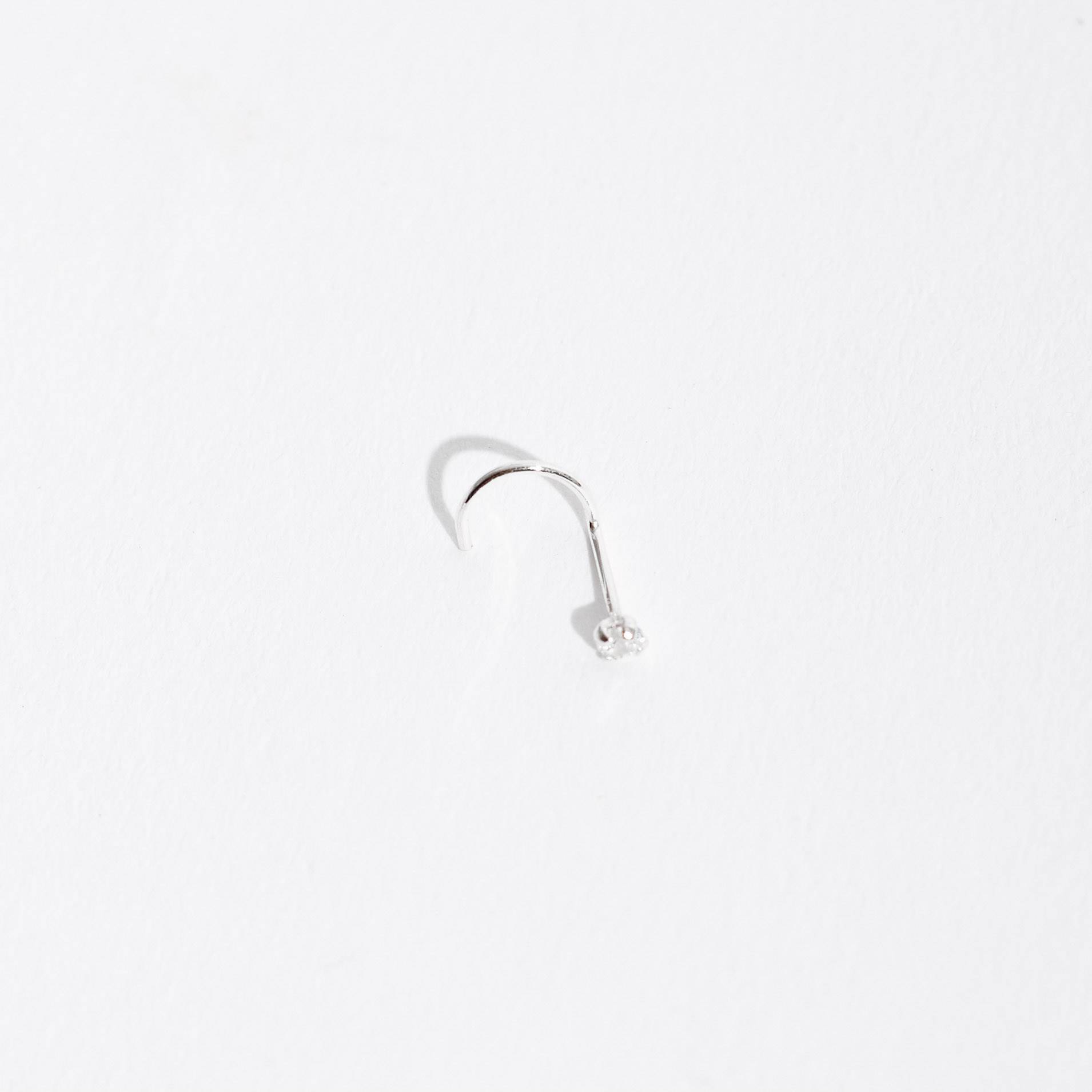 Piercing nariz zircônia cristal 2mm