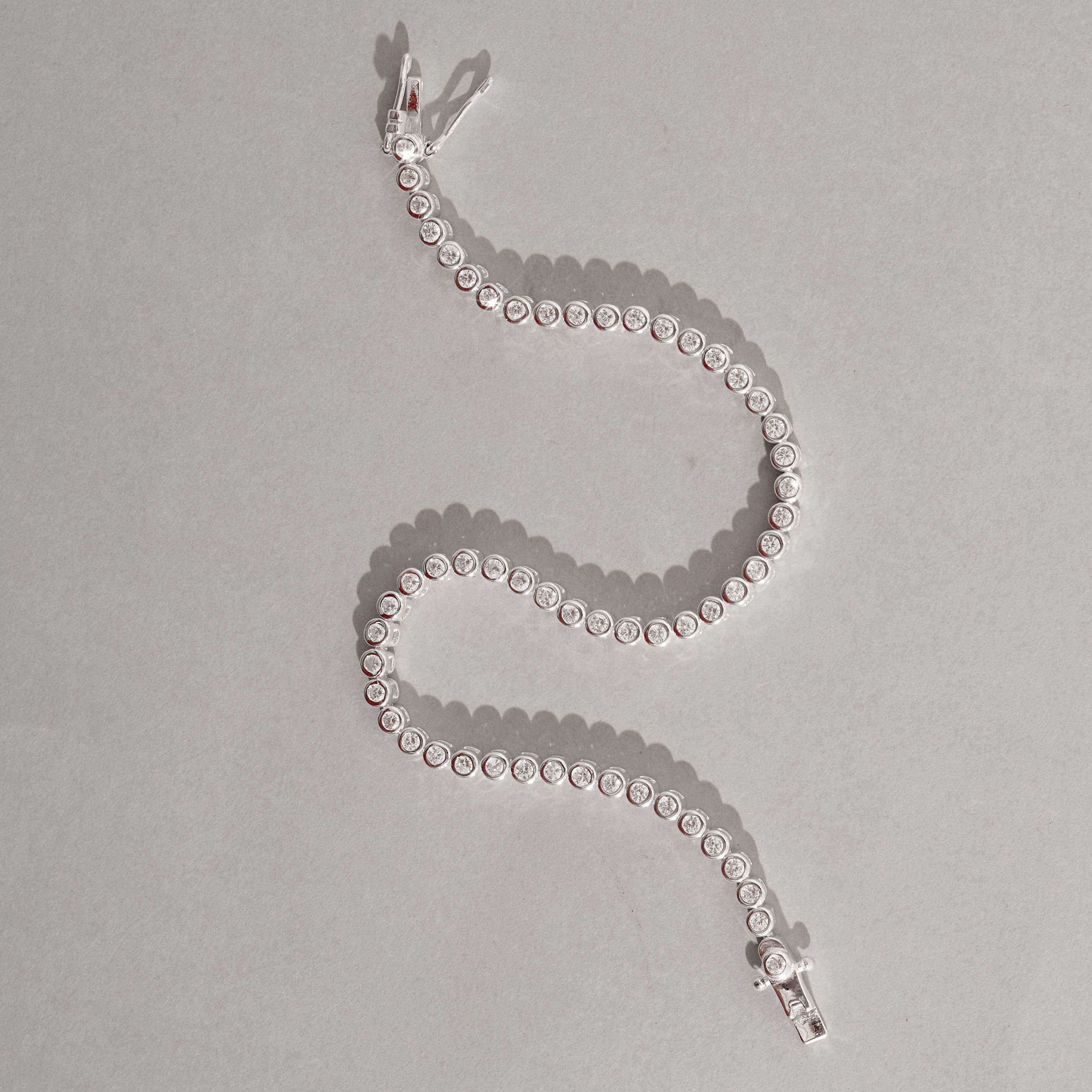 Pulseira riviera 2.8mm fecho gaveta 17cm