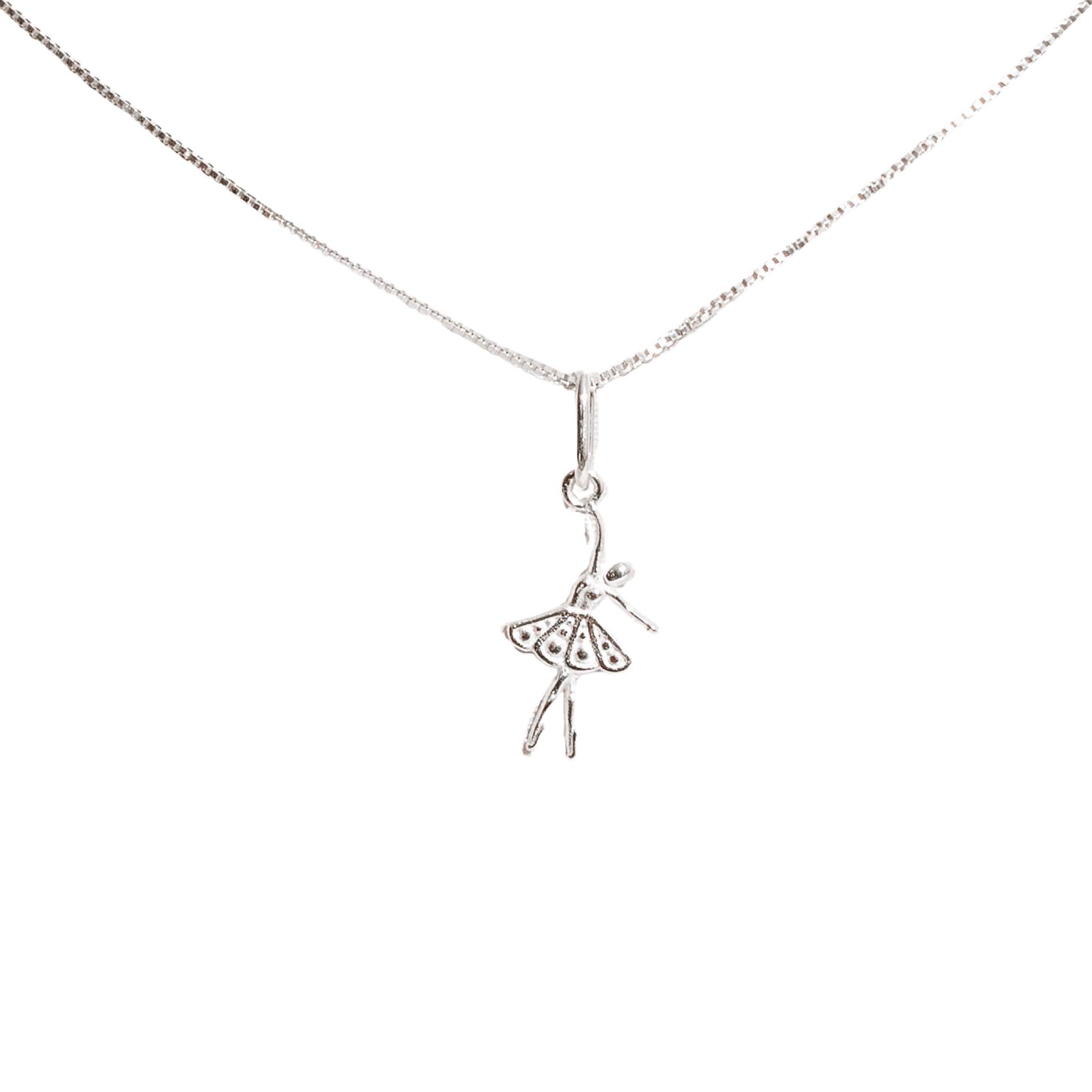 Colar pingente bailarina 15mm 45cm