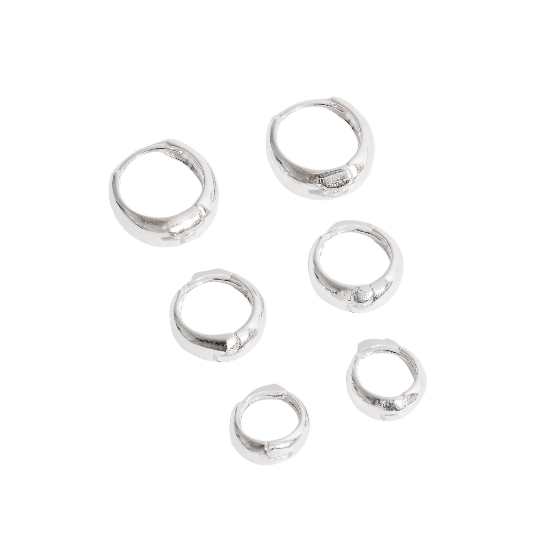 Trio argolas click 9, 11 e 13mm larga