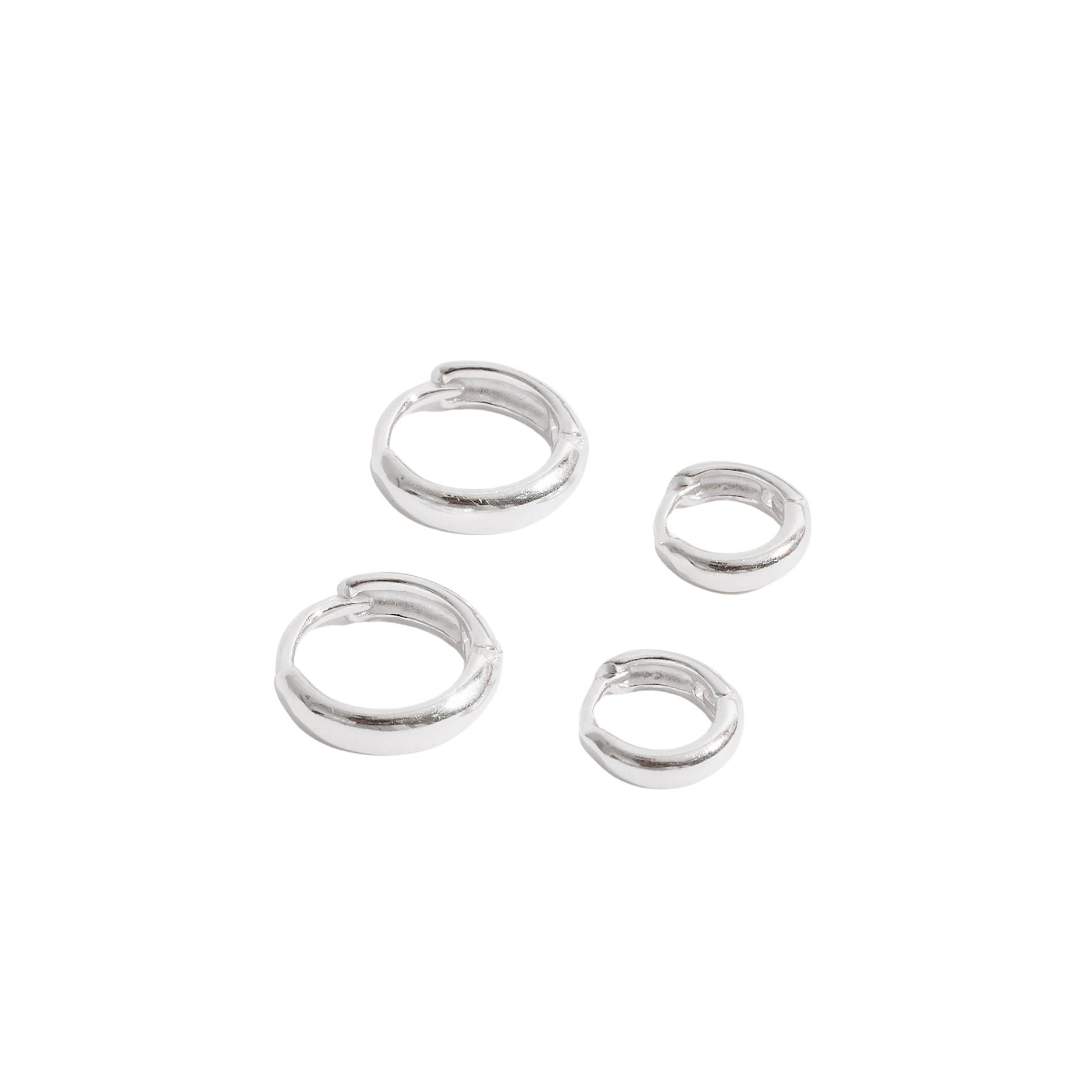 Dupla argolas click 9 e 11mm fio meia cana