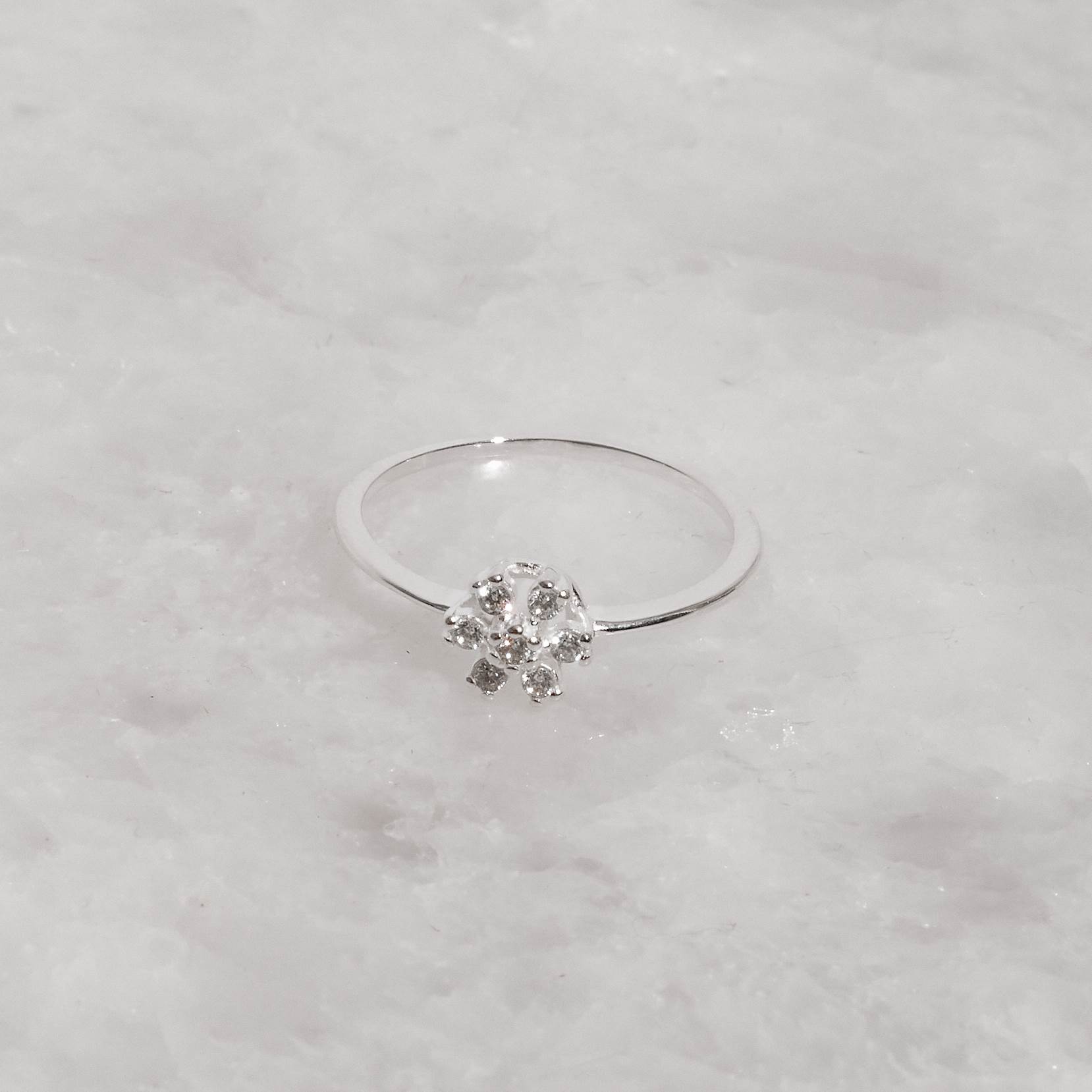 Imagem Secundária Anel flor com zircônias