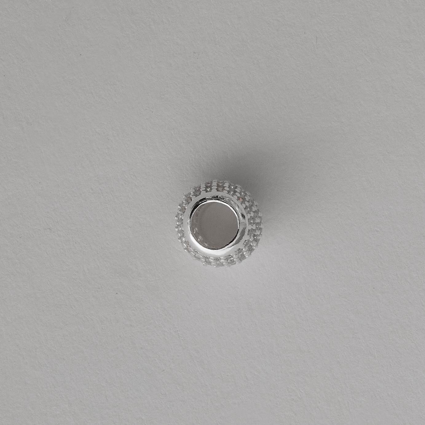 Berloque separador todo cravejado cristal 9mm