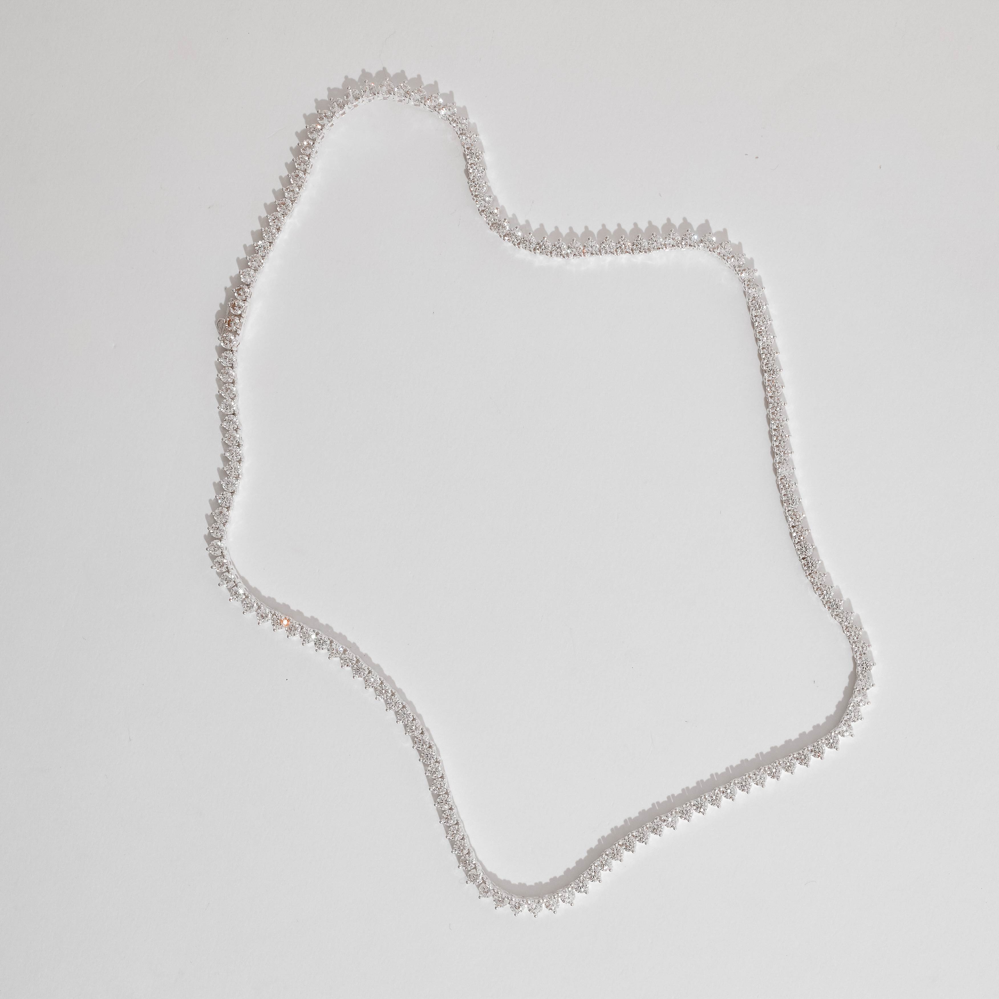Colar Riviera 3 pontas 3mm 45cm