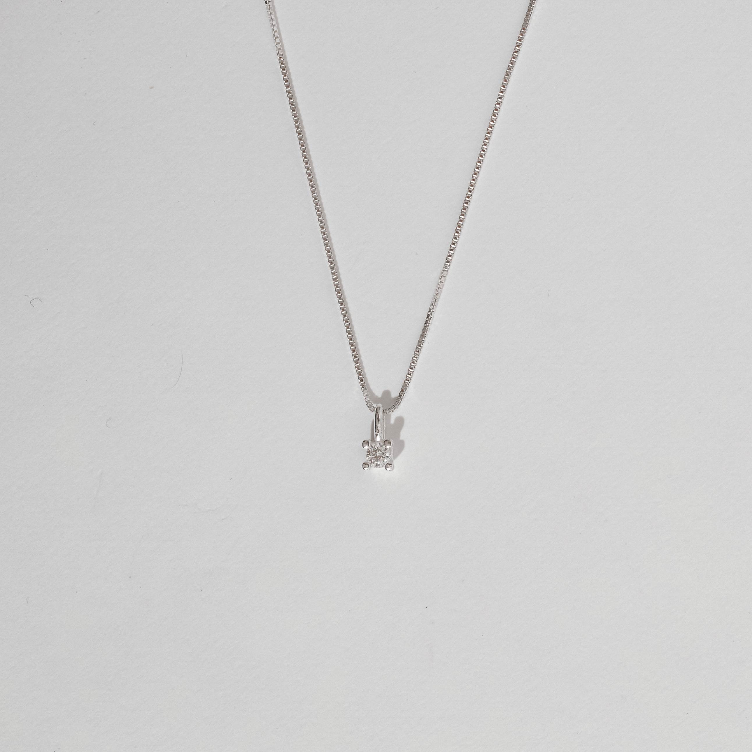 Colar pingente zircônia 2mm 40cm