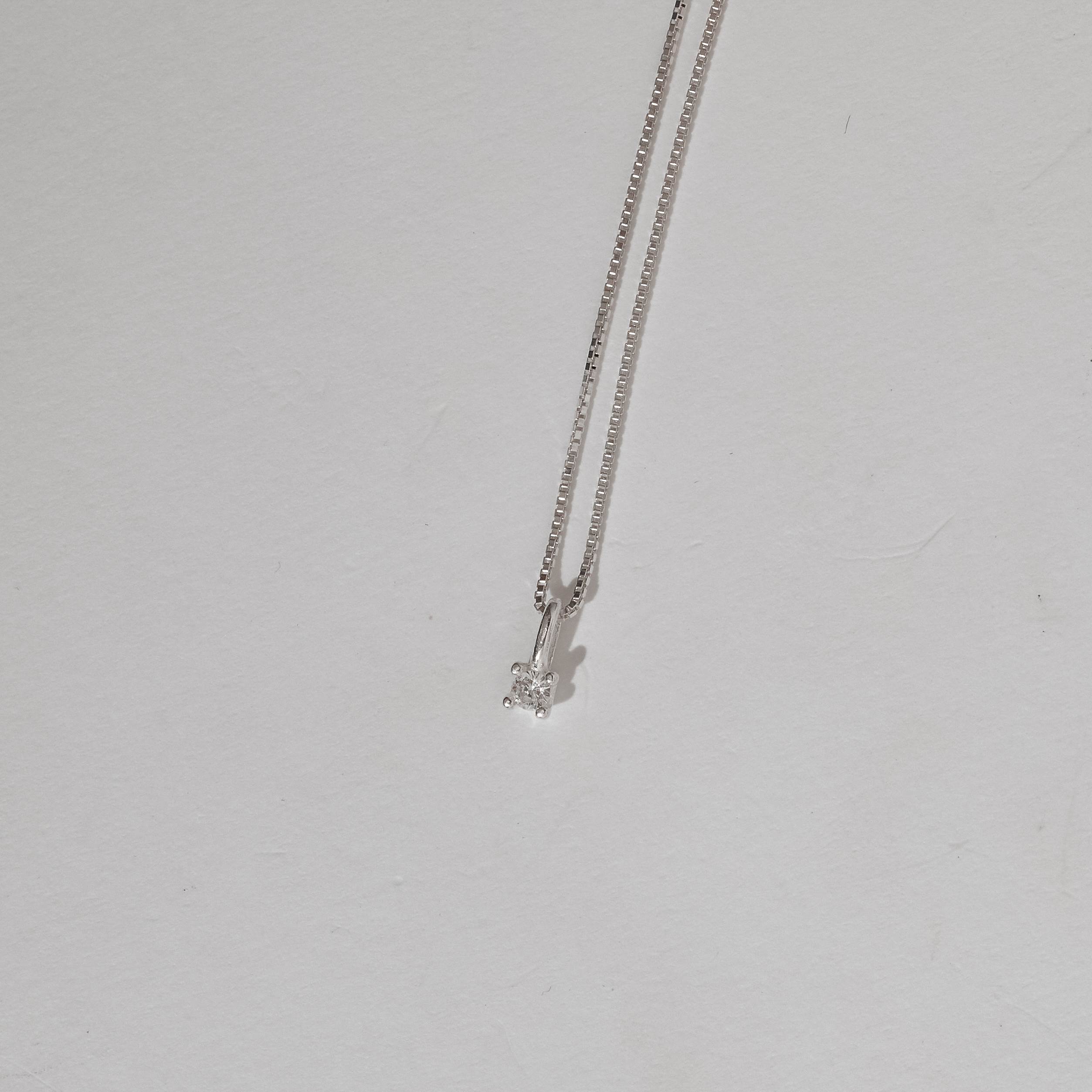 Colar pingente zircônia 3mm 40cm