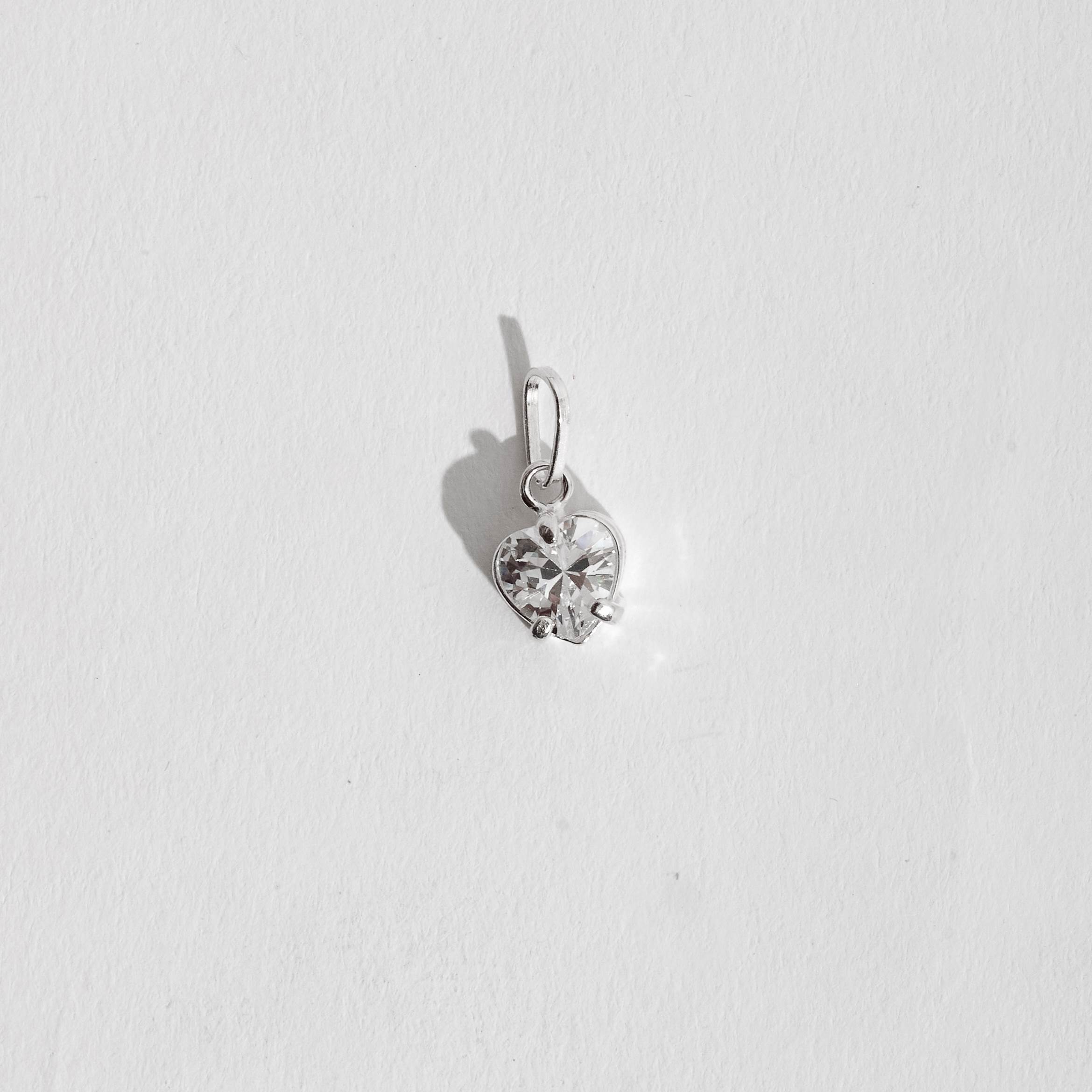 Imagem Pingente zircônia coração cristal 7mm