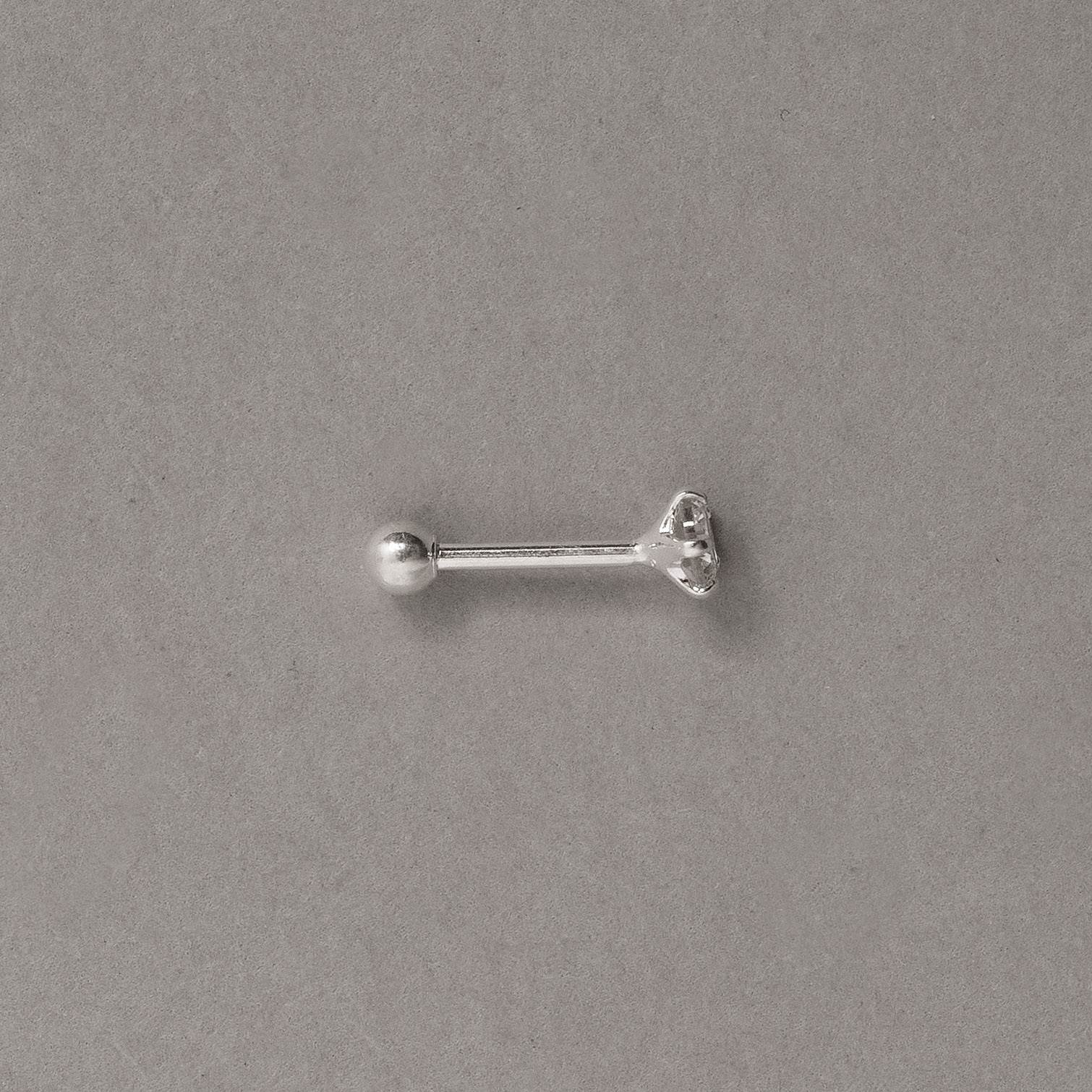 Imagem Secundária Piercing haste zircônia redonda 4mm