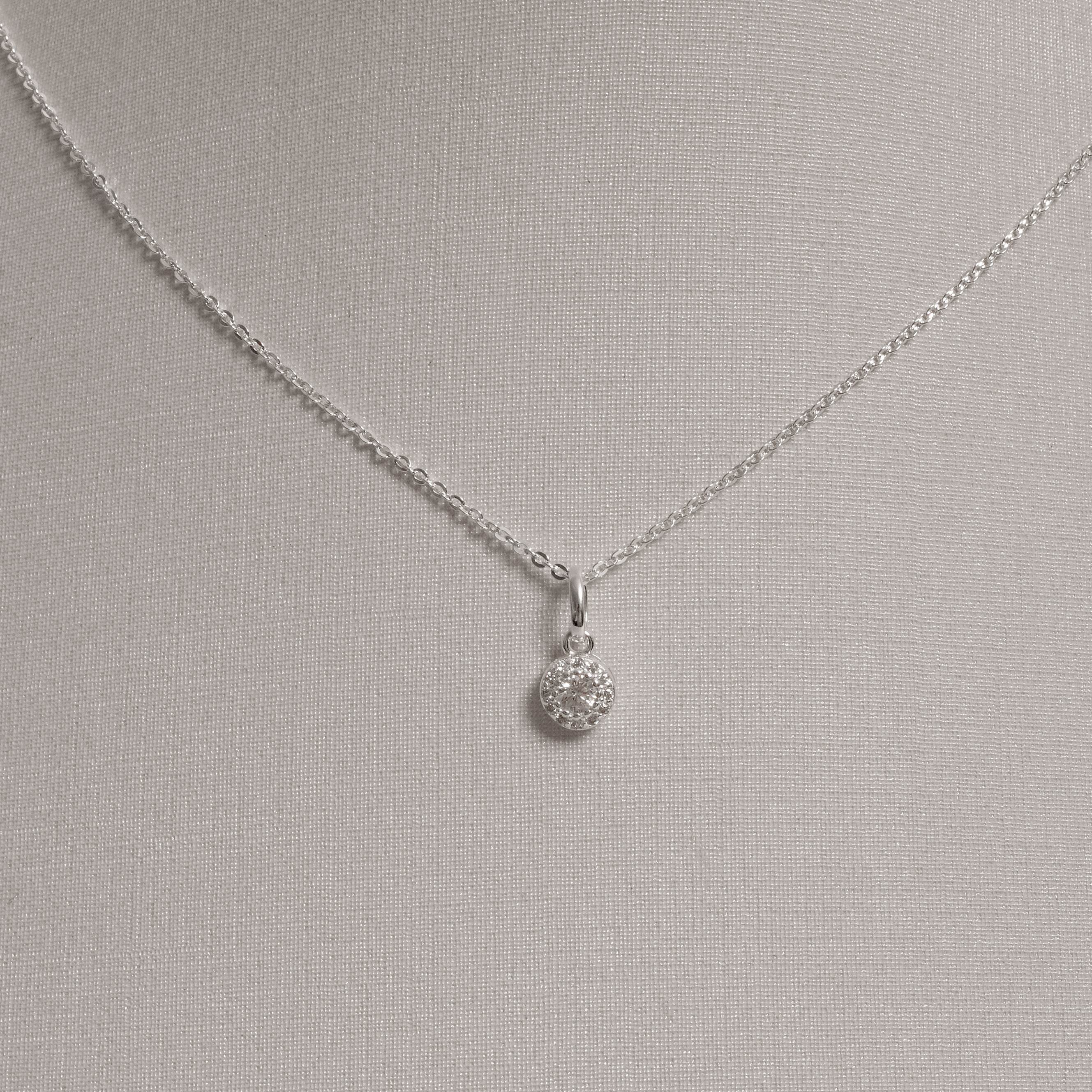 Imagem Secundária Colar pingente zircônia cristal com cravejado 6mm caixa alta corrente cadeadinho 40cm