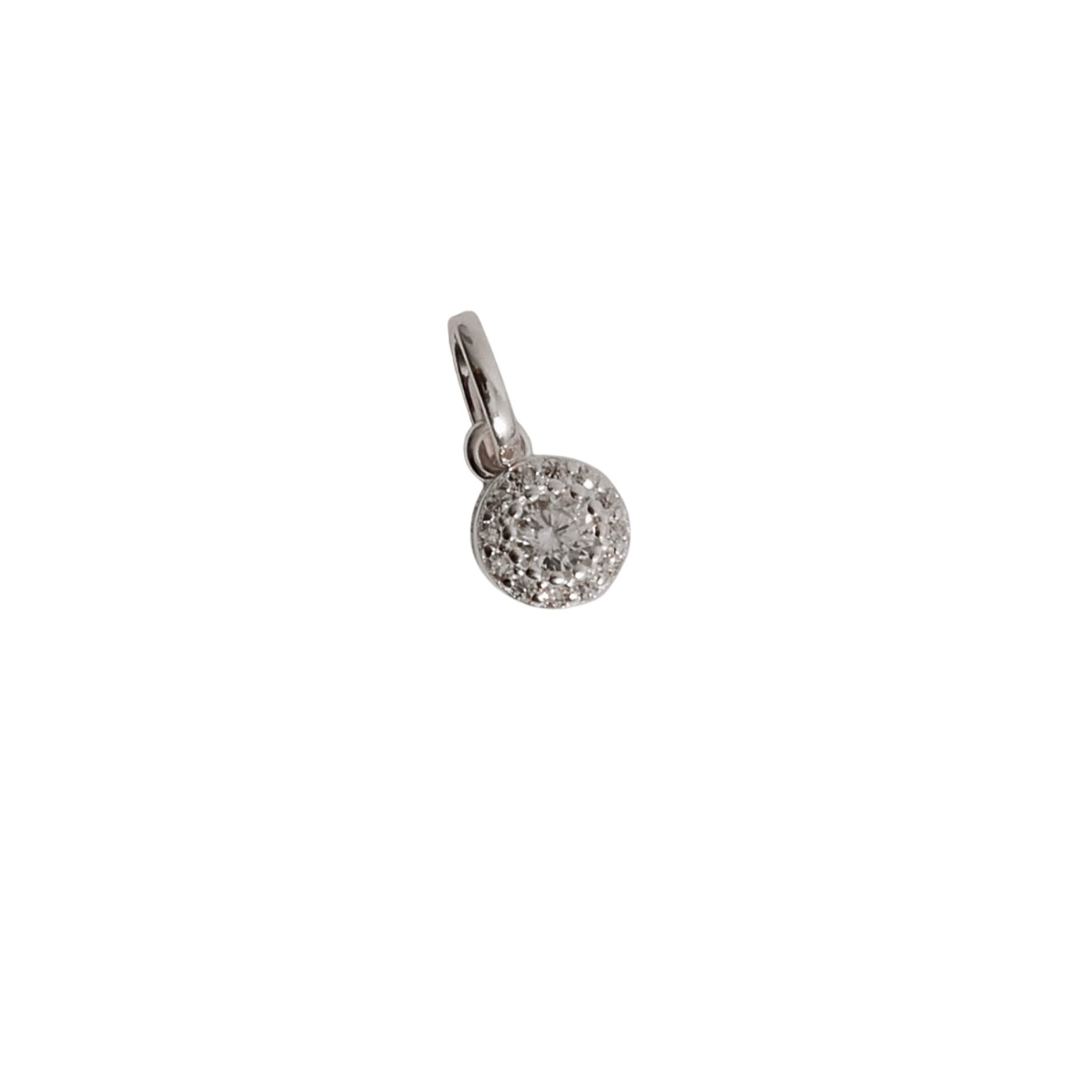 Imagem Pingente zircônia cristal com cravejado 6mm caixa alta 