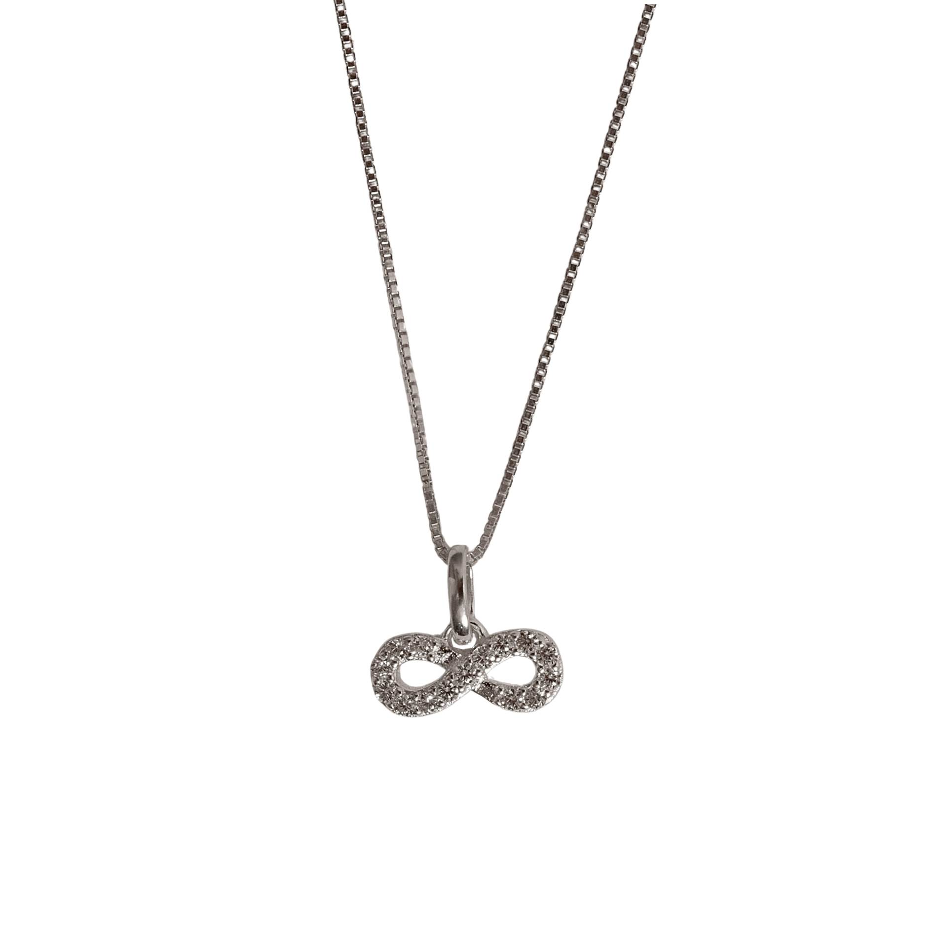Imagem Colar pingente infinito cravejado 11mm 45cm