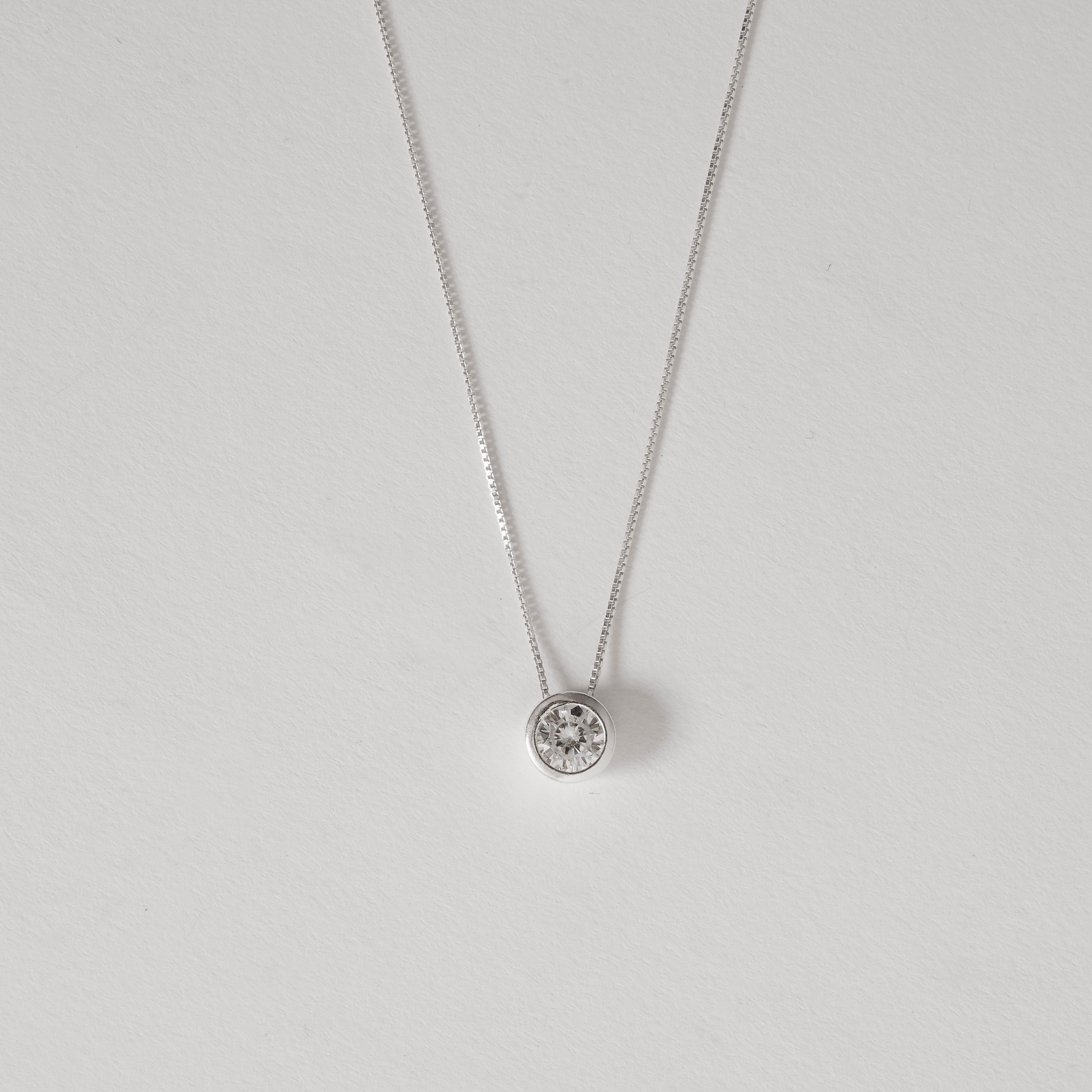 Imagem Colar zircônia cristal embutida 6mm 45cm