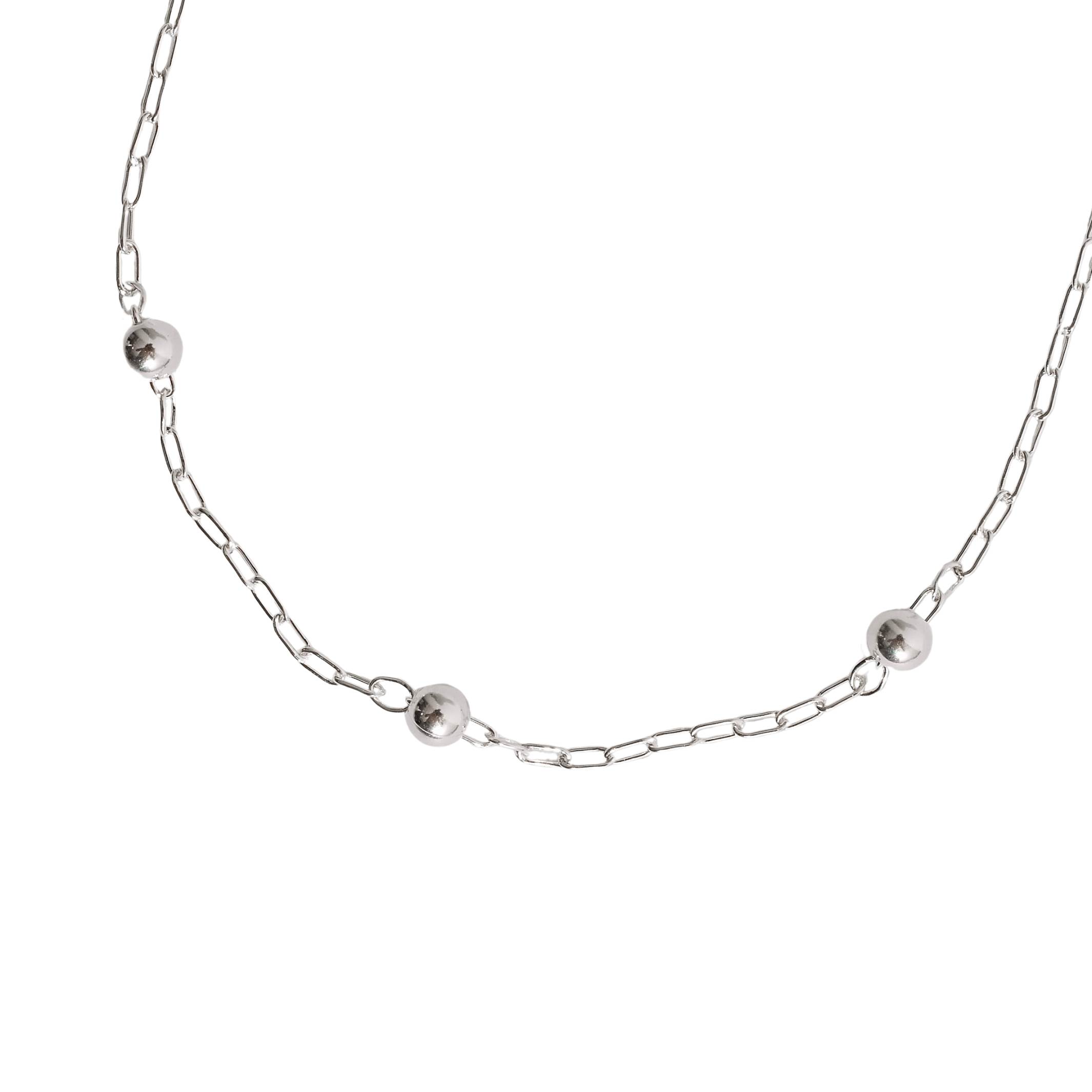 Pulseira infantil entremeio bolas 4mm corrente cartier 15cm