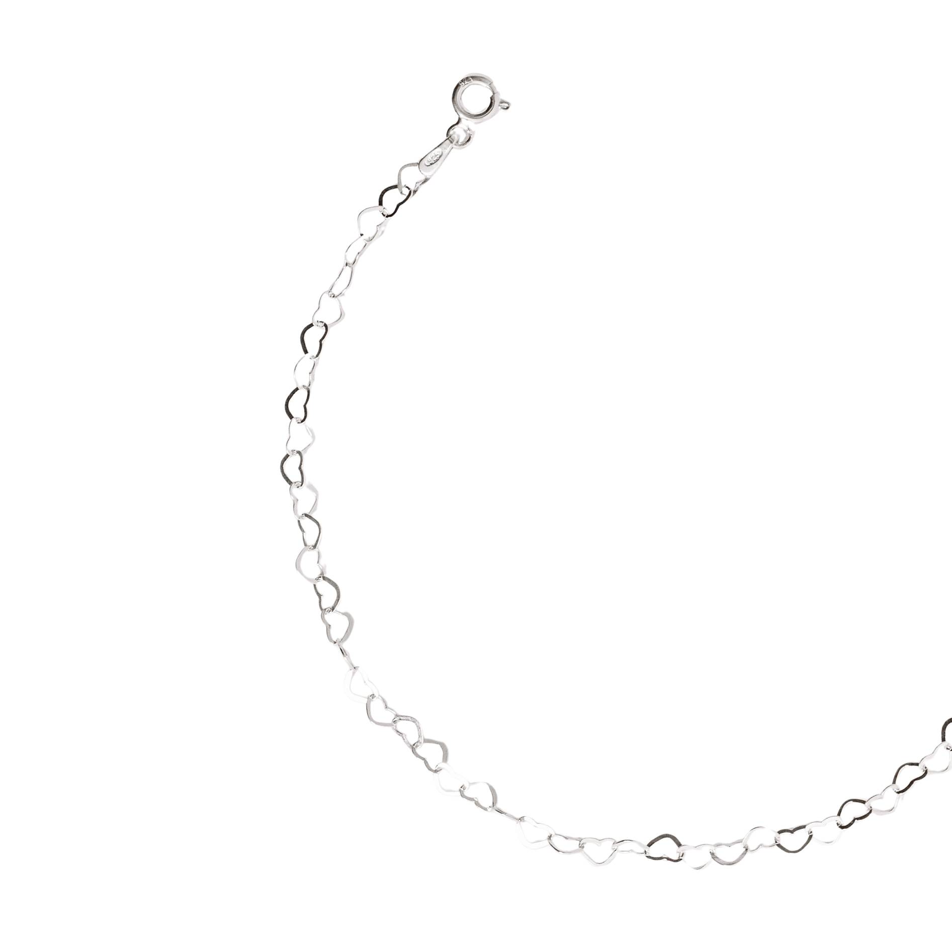 Imagem Pulseira corrente coração 3.1 19cm