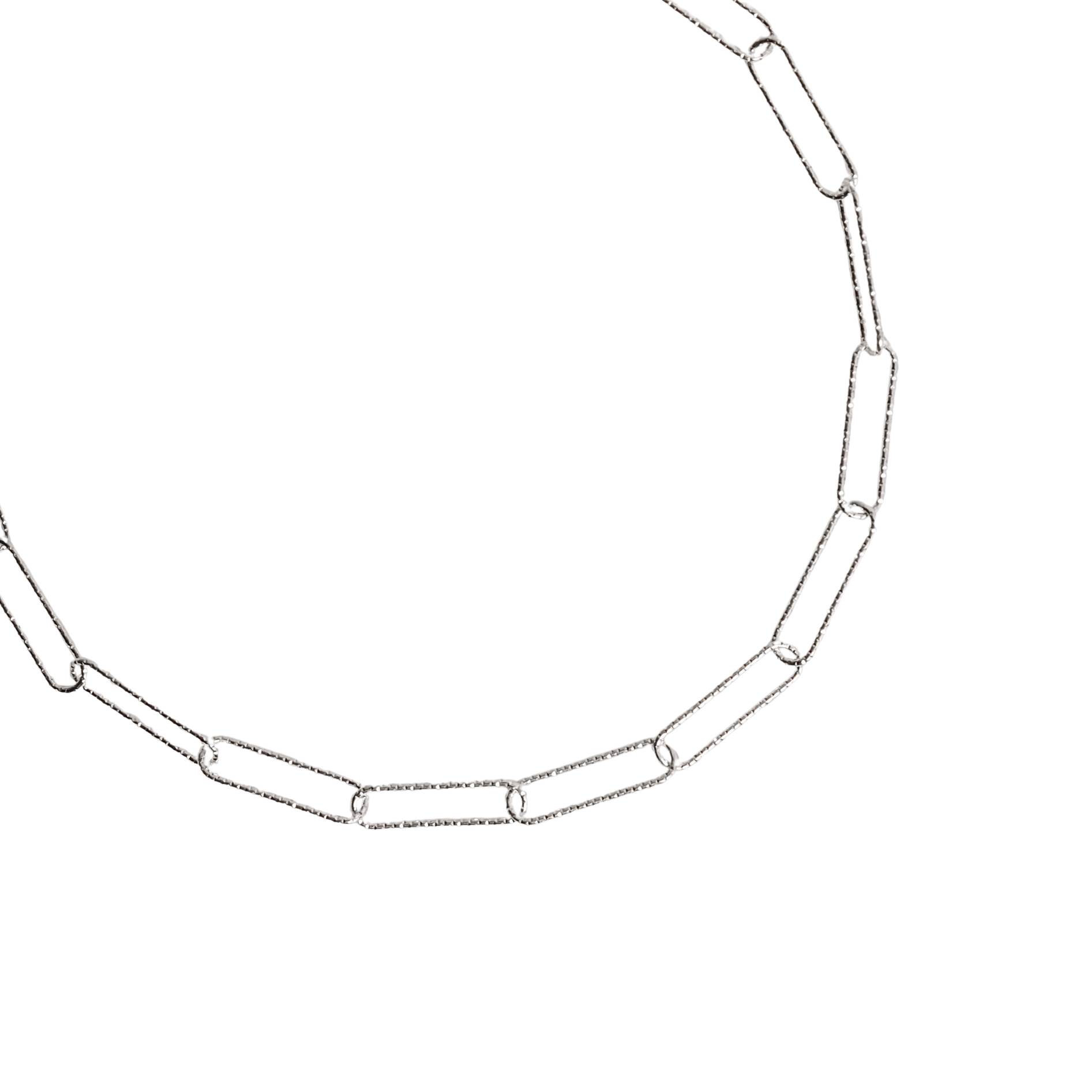 Imagem Pulseira corrente elo longo facetado 4.0 19cm