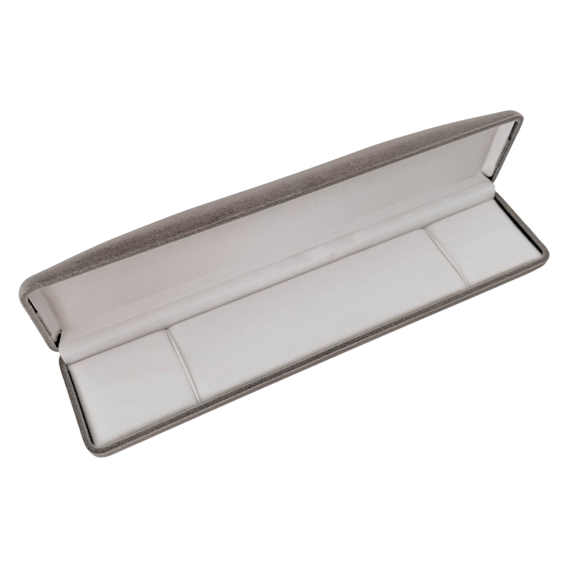 Porta joias pulseira cinza interior branco 22x5x2,5