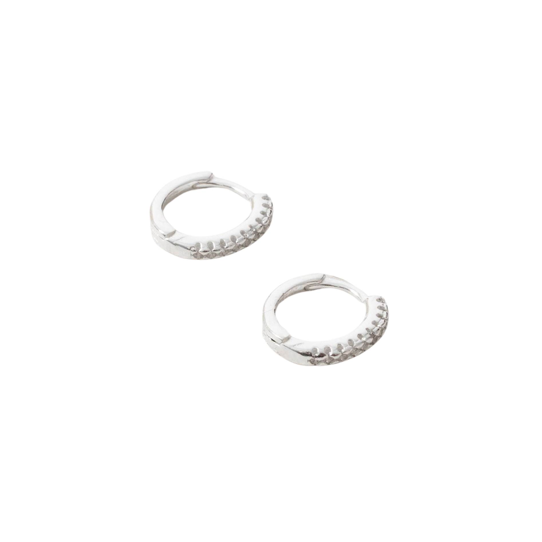 Argola redonda click 10mm cravejada