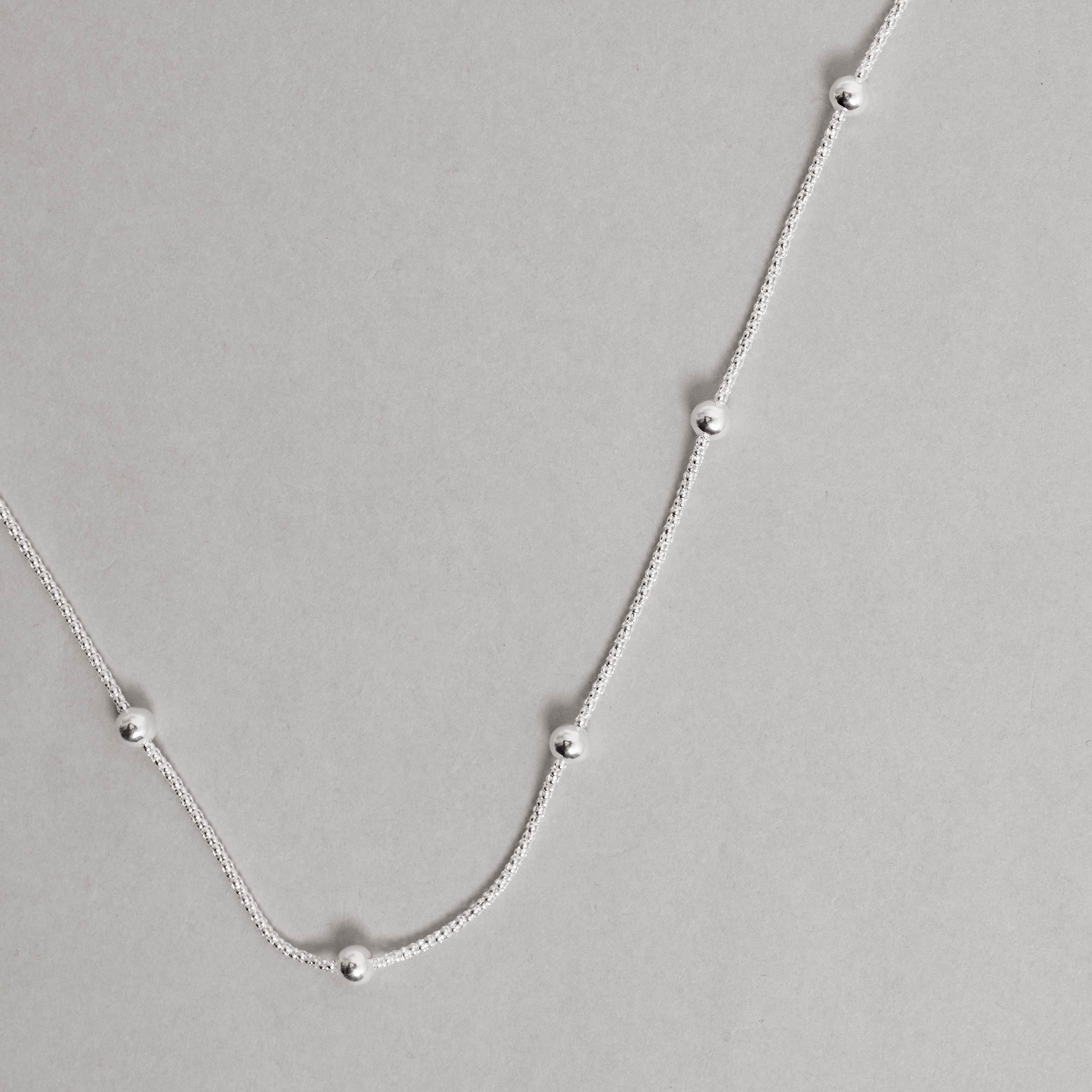 Imagem Secundária Corrente pipoca com bolas 4mm 45cm