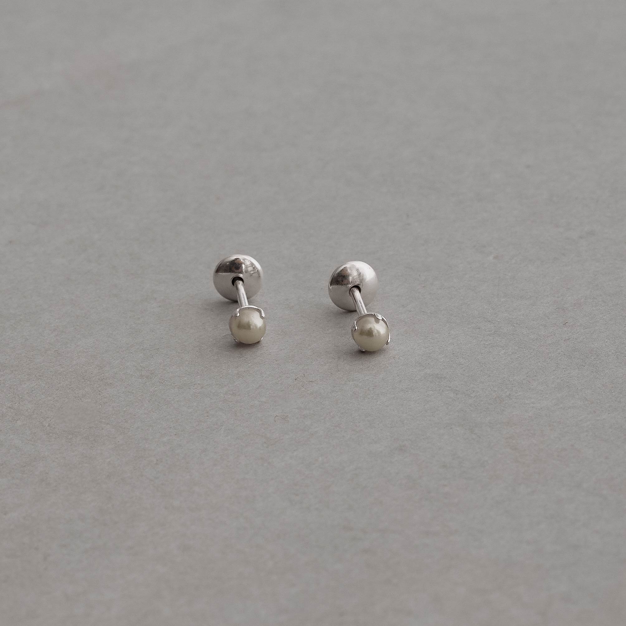 Imagem Secundária Brinco pérola 3mm tarraxa baby