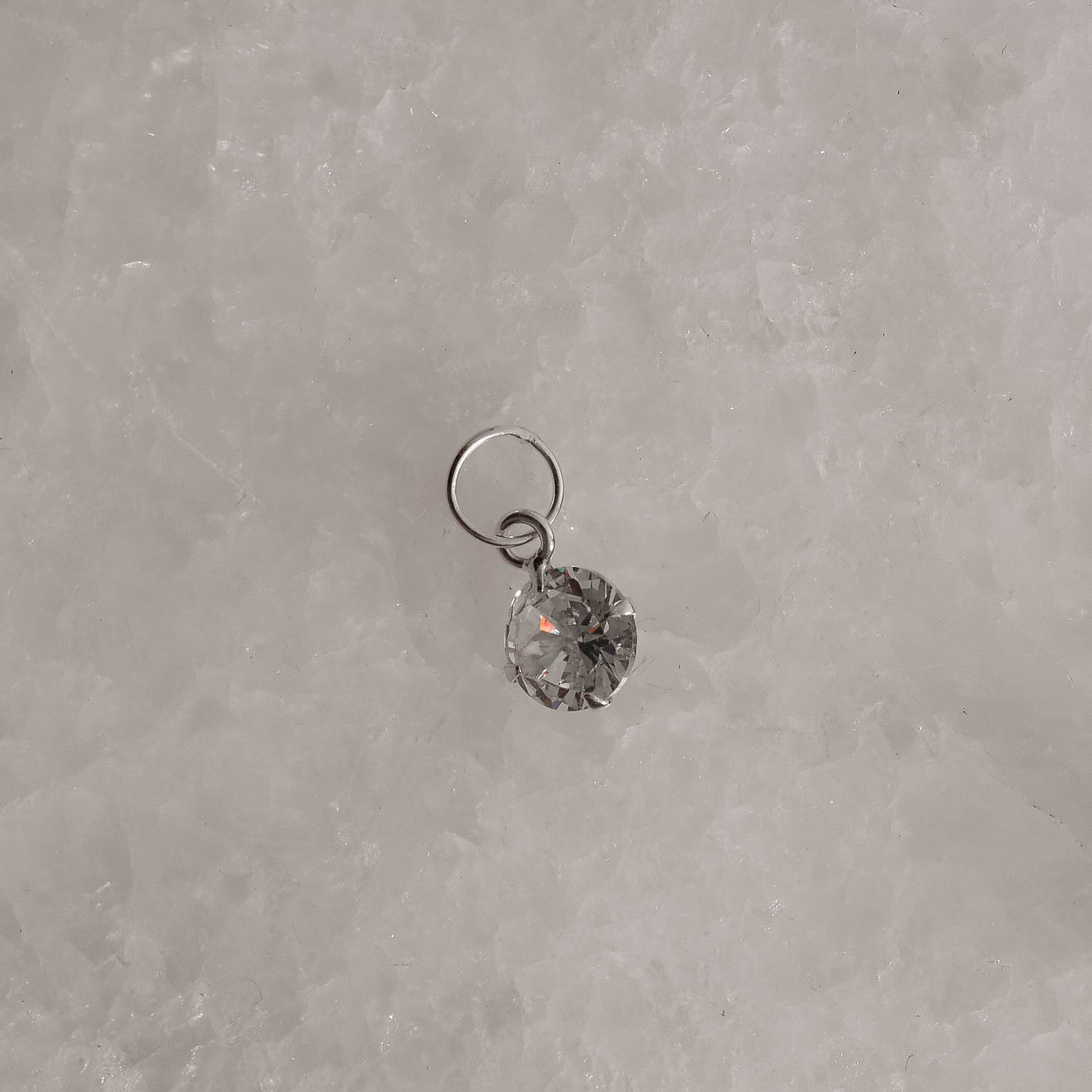 Imagem Secundária Pingente zircônia redonda cristal 6mm