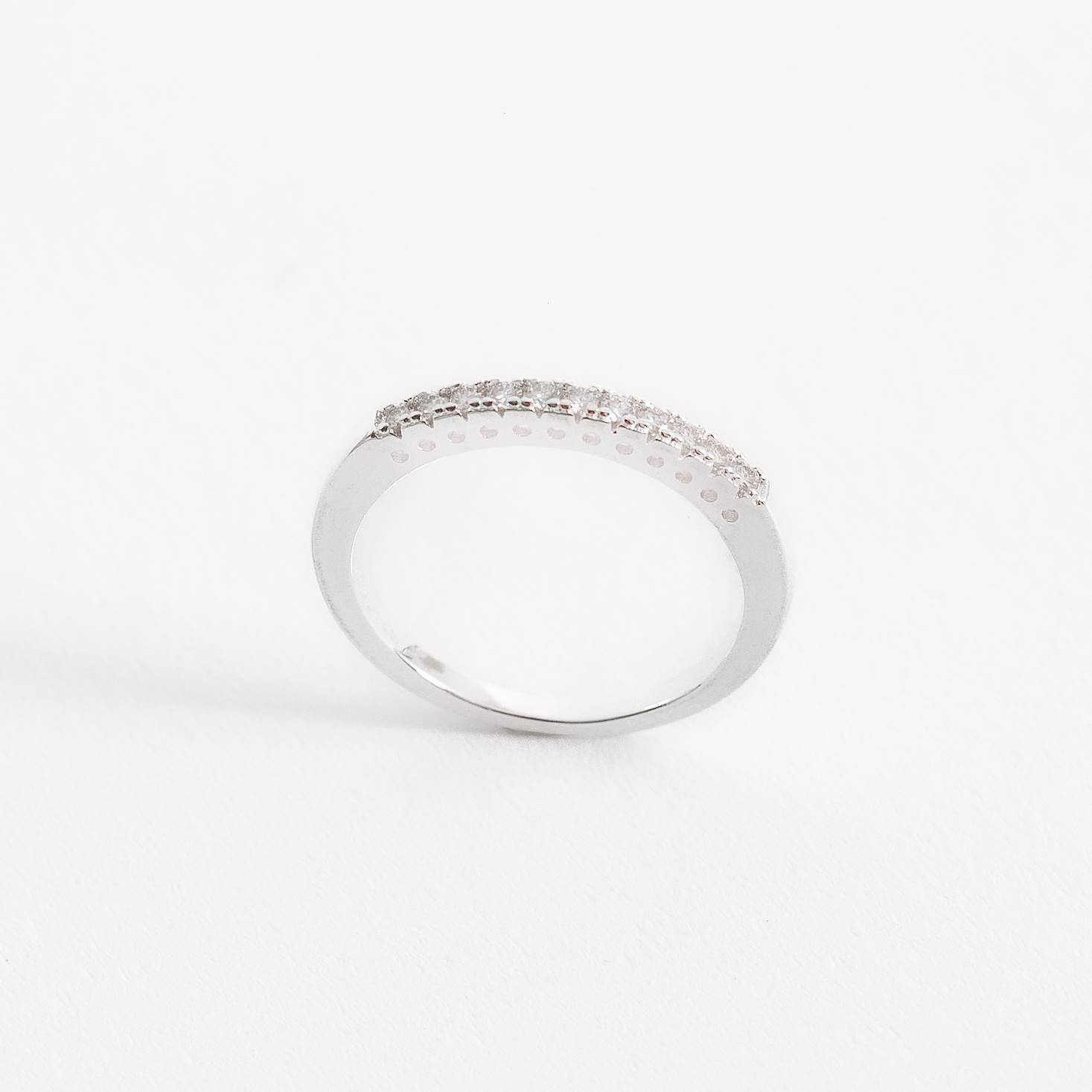 Imagem Anel meia aliança moissanite 1.5mm 