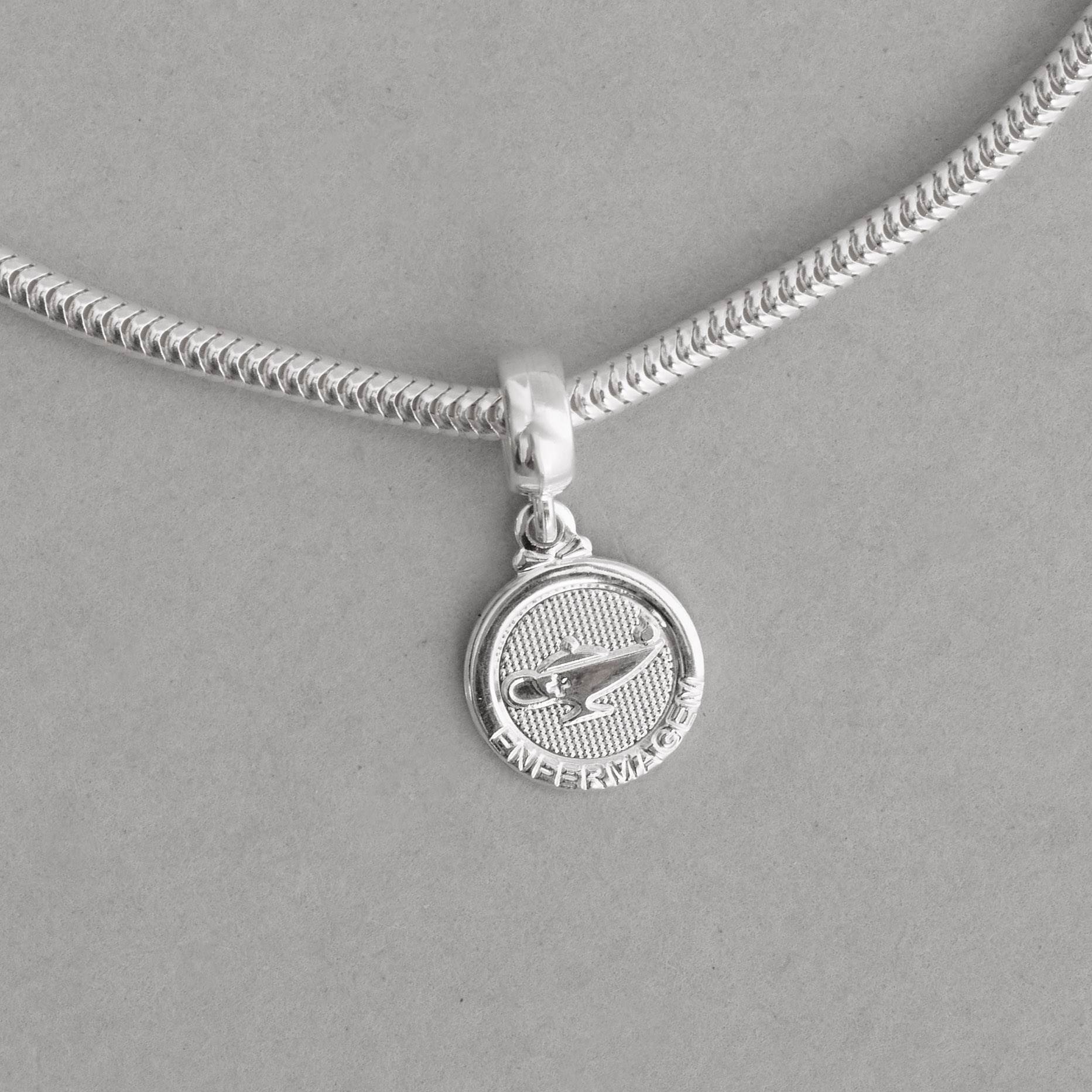 Imagem Secundária Berloque pingente medalha Enfermagem 14mm