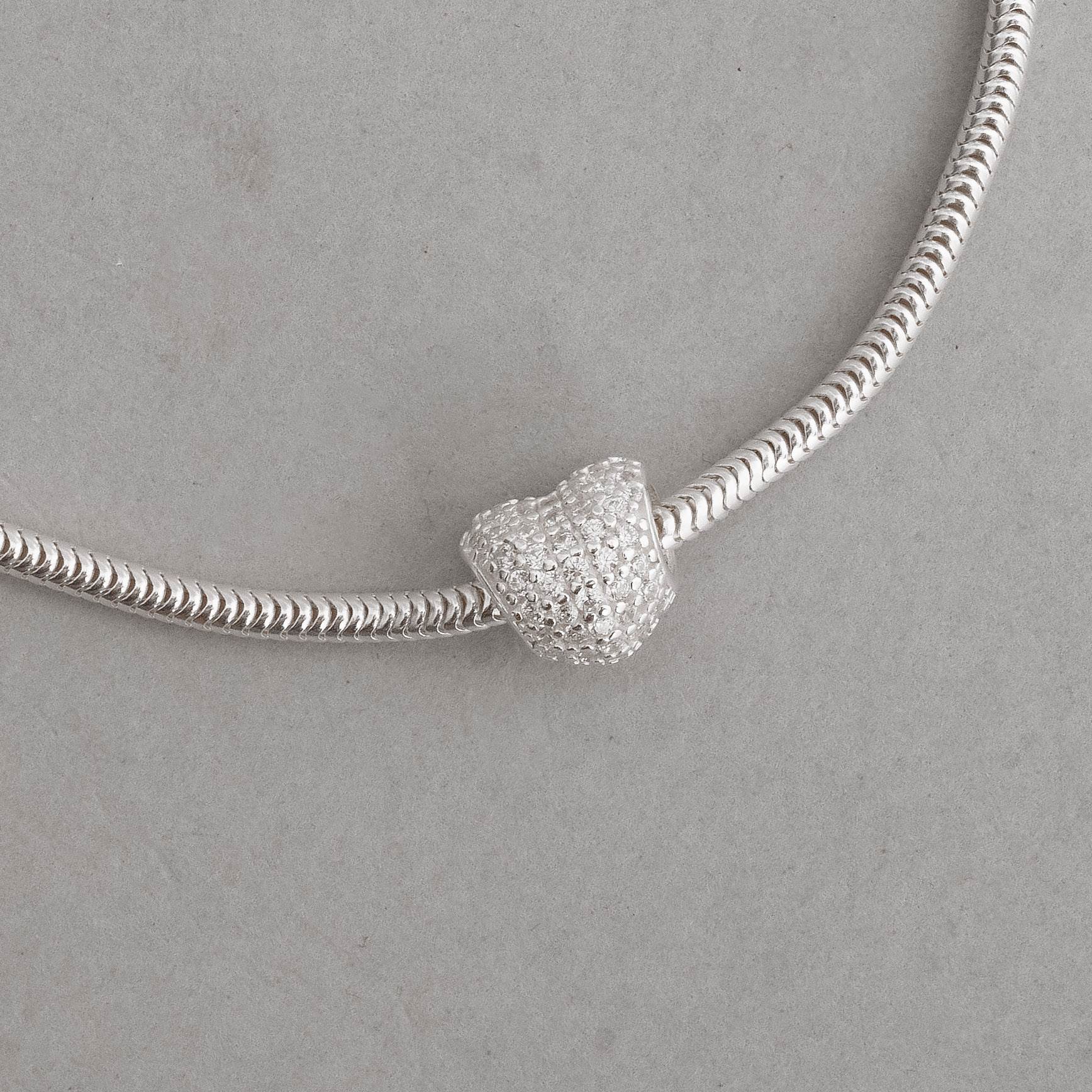 Imagem Secundária Berloque separador coração cravejado cristal 10mm