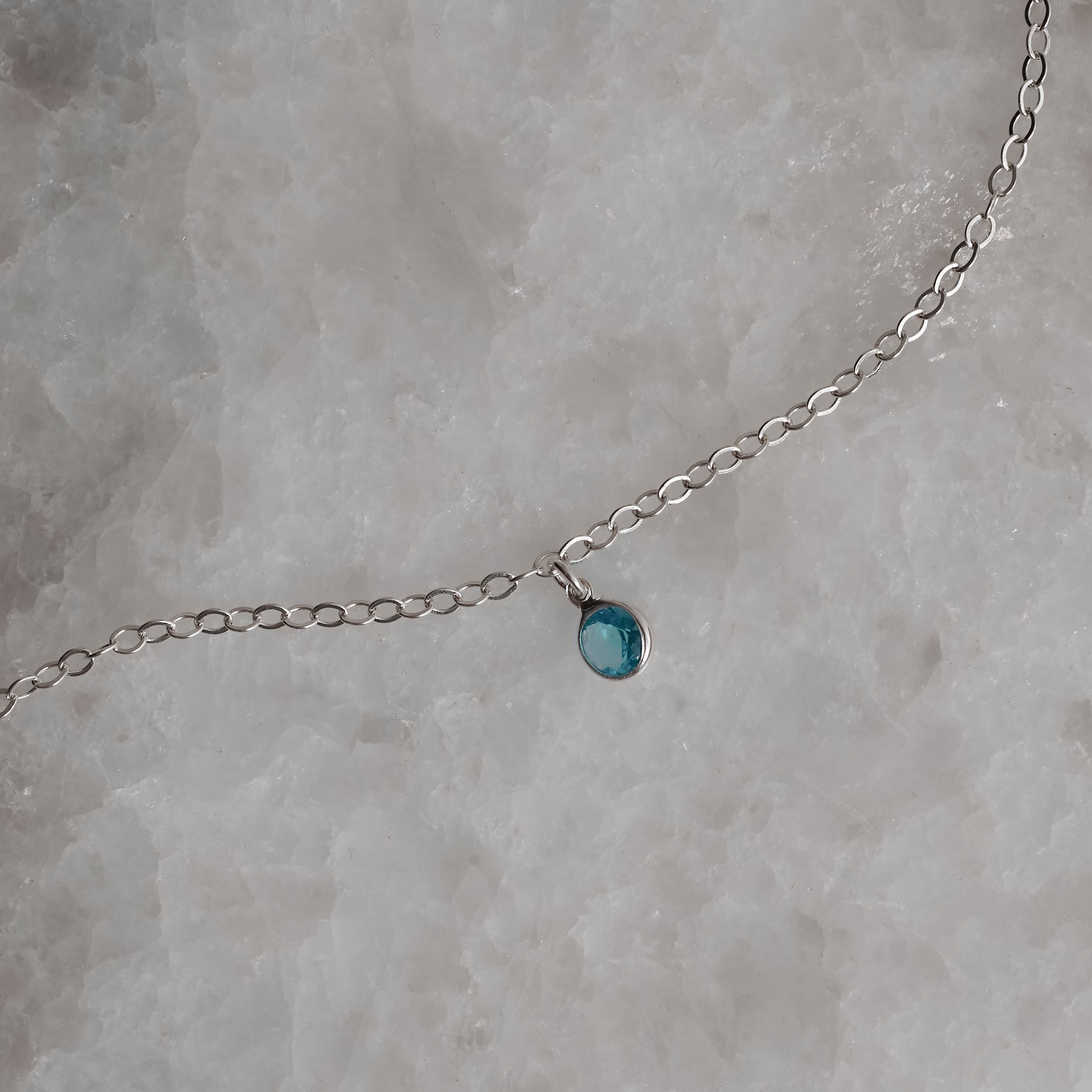 Imagem Secundária Tornozeleira pingente zircônia 6mm azul
