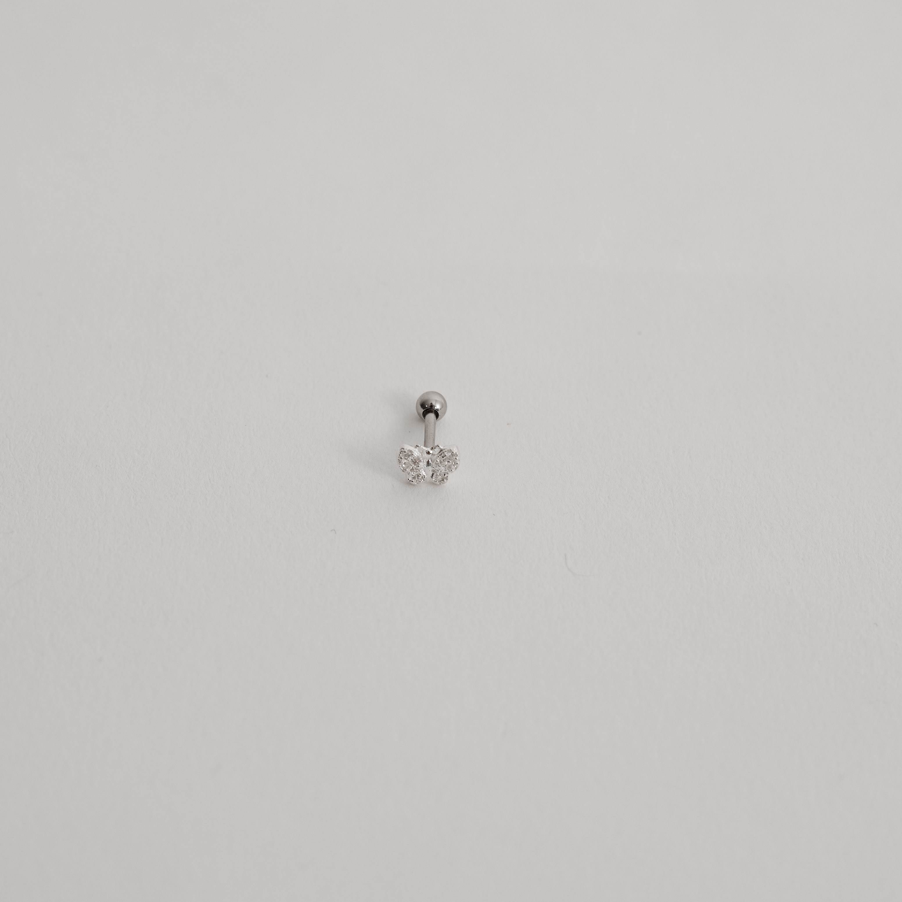 Imagem Secundária Piercing haste borboleta com zircônias 6mm