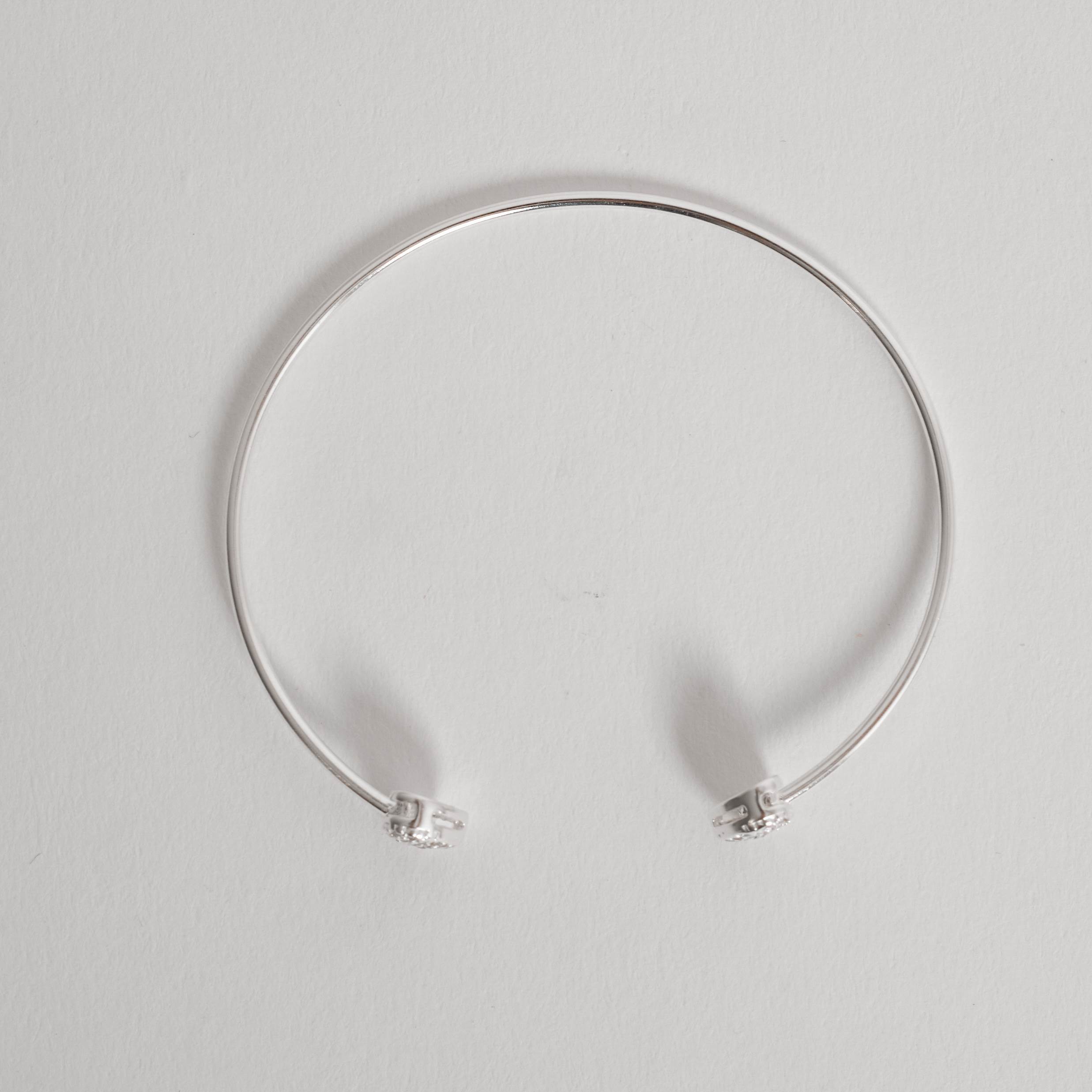 Imagem Secundária Bracelete 2 corações cravejados regulável