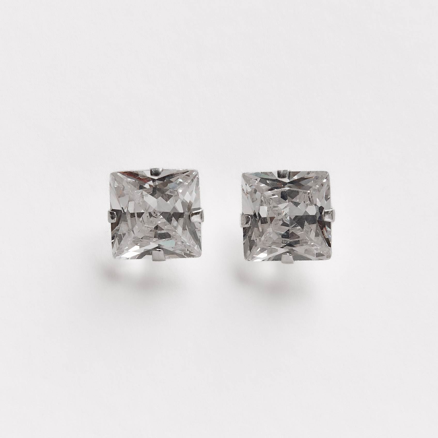 Imagem Brinco zircônia quadrada cristal 10mm