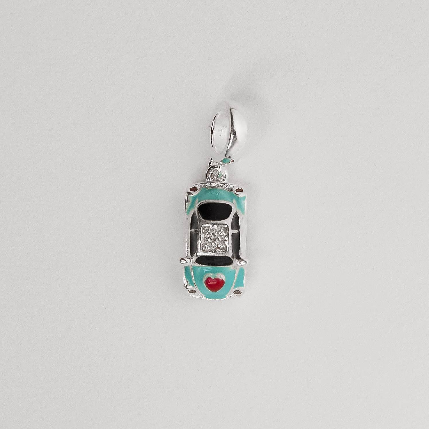 Imagem Berloque pingente fusca detalhe cravejado 13mm resina