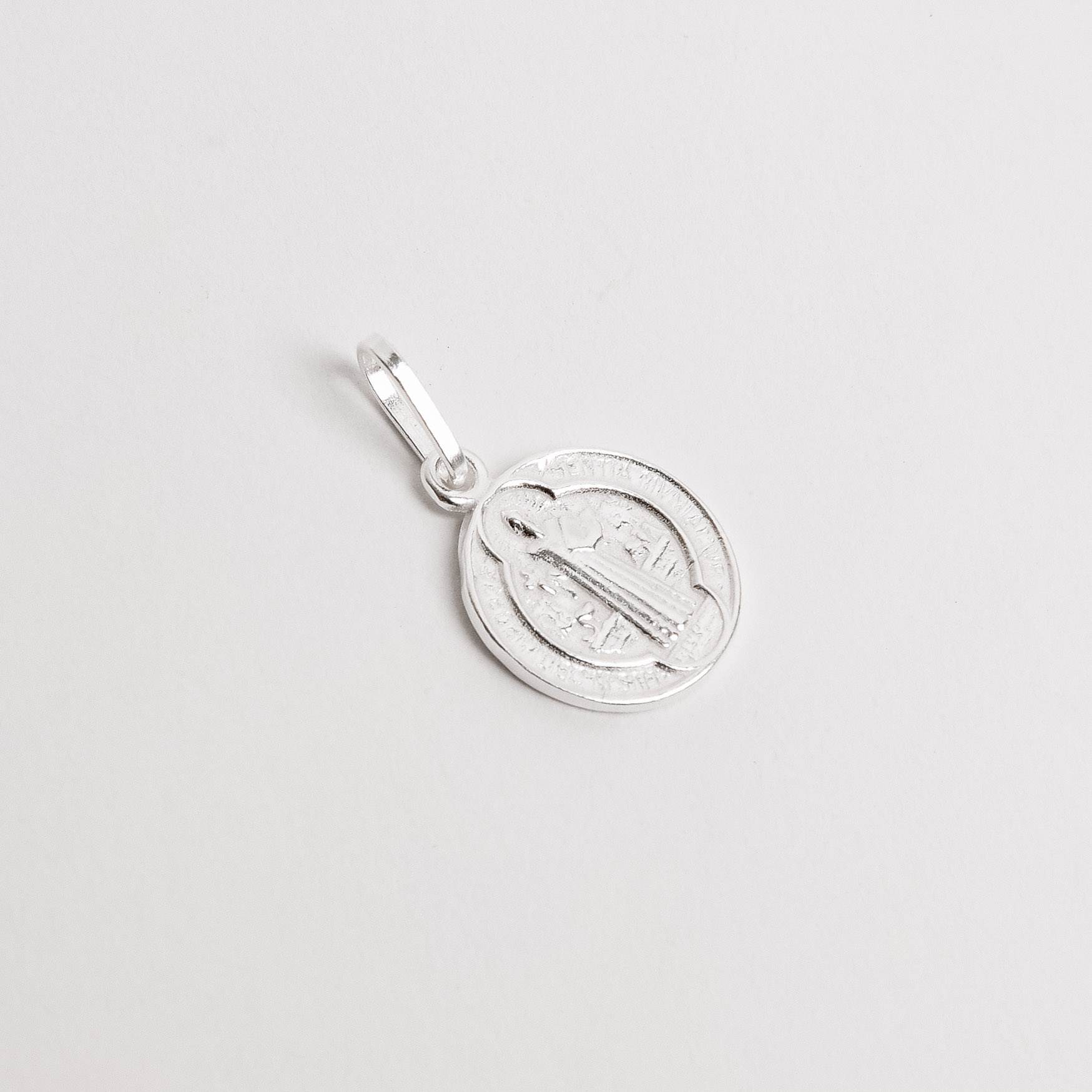 Pingente medalha São Bento 12mm